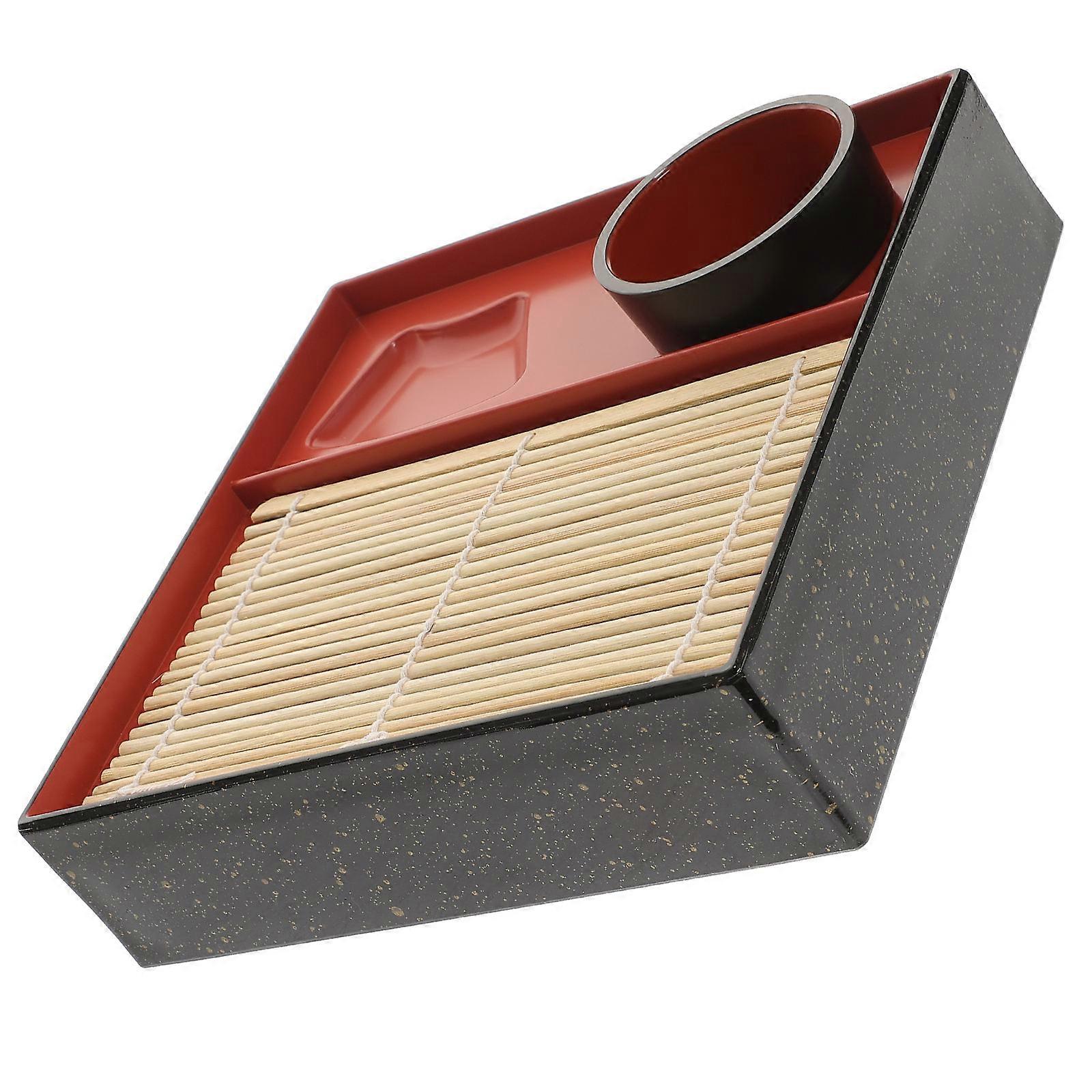 Japanese Cold Noodles Tray Serving Plate For Tableware 22.8X22.8X5.7CM Multi Color 1 Set