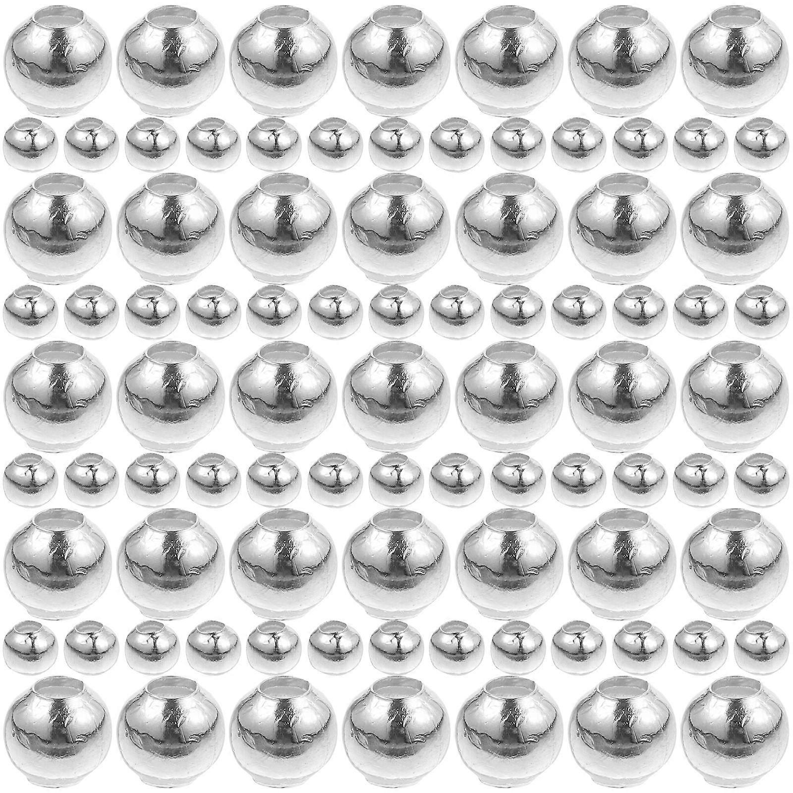 Metal Beads for Bracelets Making Small Spacer Beads for DIY 800Pcs Silver