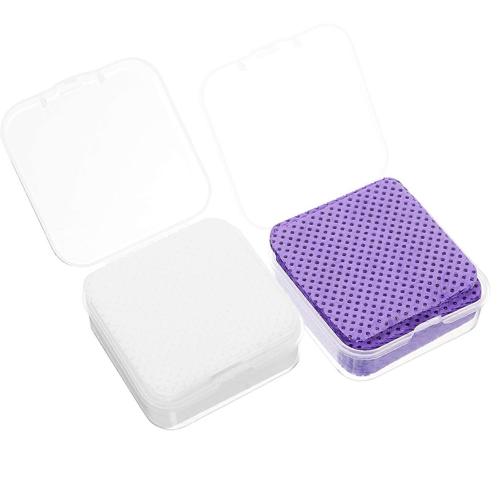Diamond Picture Eraser Pad 2 Boxes Purple White Glue Remover Cloths for DIY Diamond Art Reusable Wiping Pads for Adhesive and Stain Removal