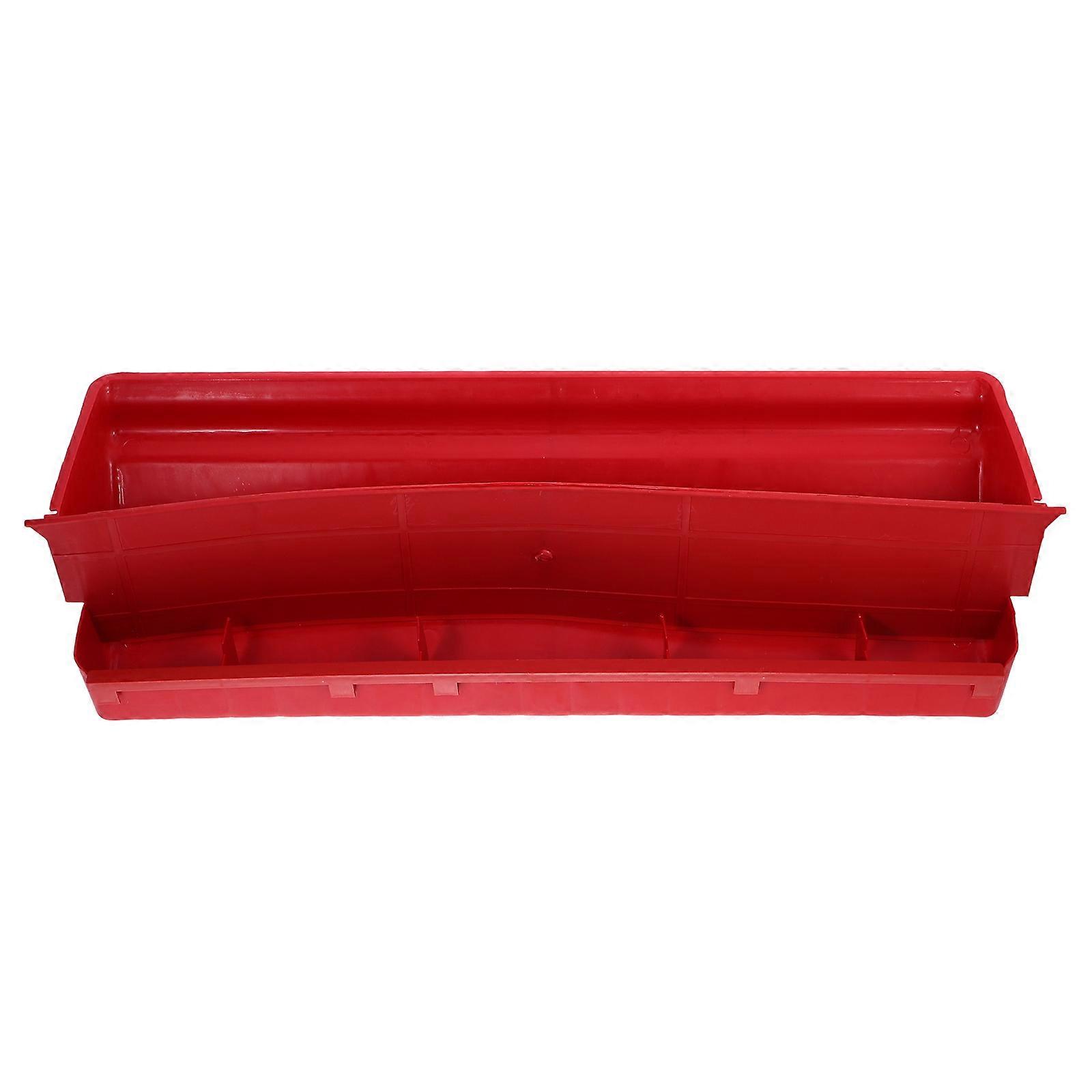 Durable ABS Chicken Feeder with Smooth Surface Easy to Clean and Refill for Pet Use Red