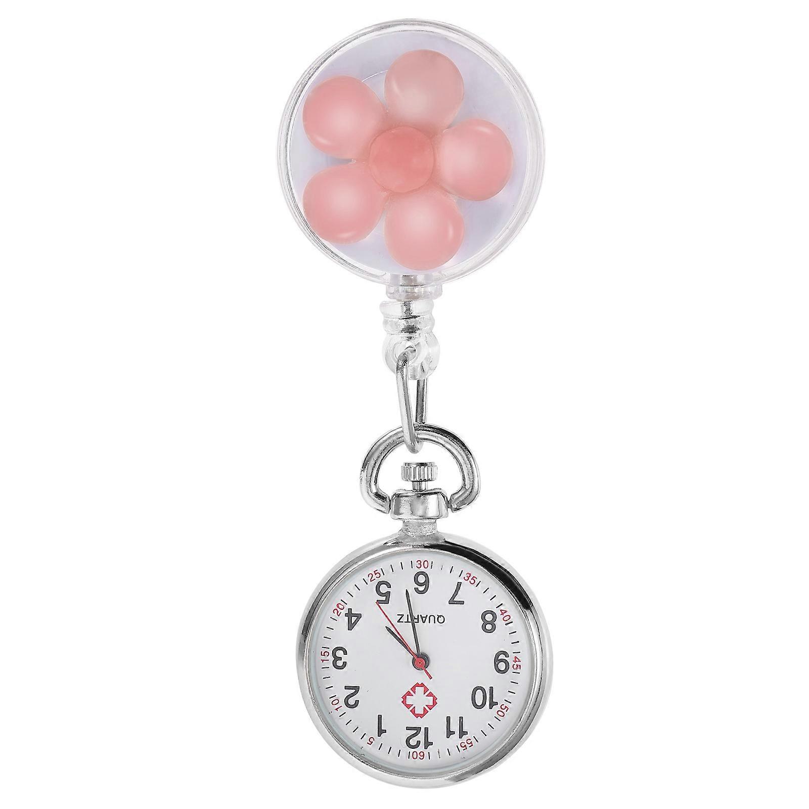 Nurse Watch Fob For Students Daily Use Transparent Round Simple Design Time Telling 1Pcs