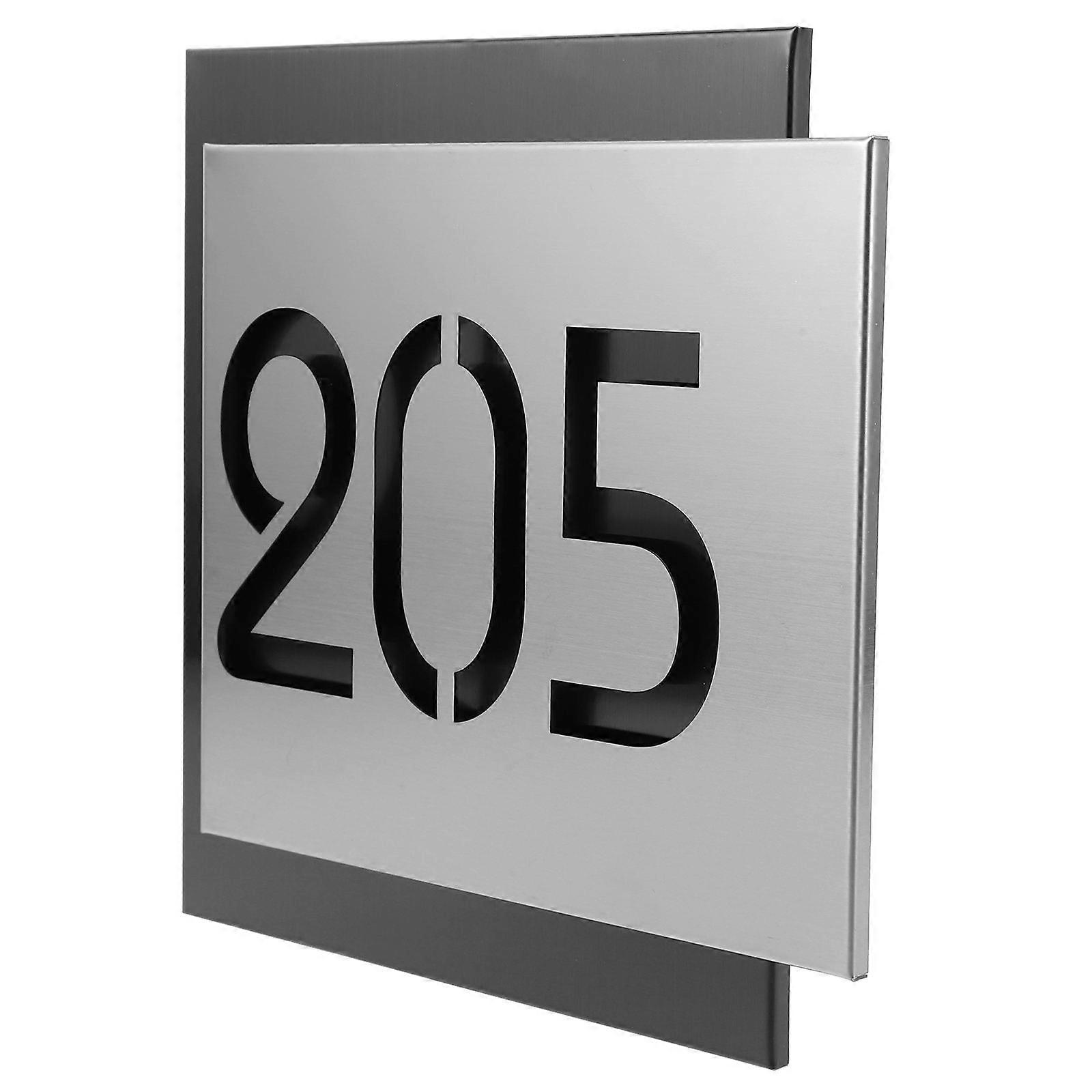 Stainless Steel Address Number Plaque House Address Modern Door Number Sign Outdoor Address Sign Outdoor Address Number Plaque