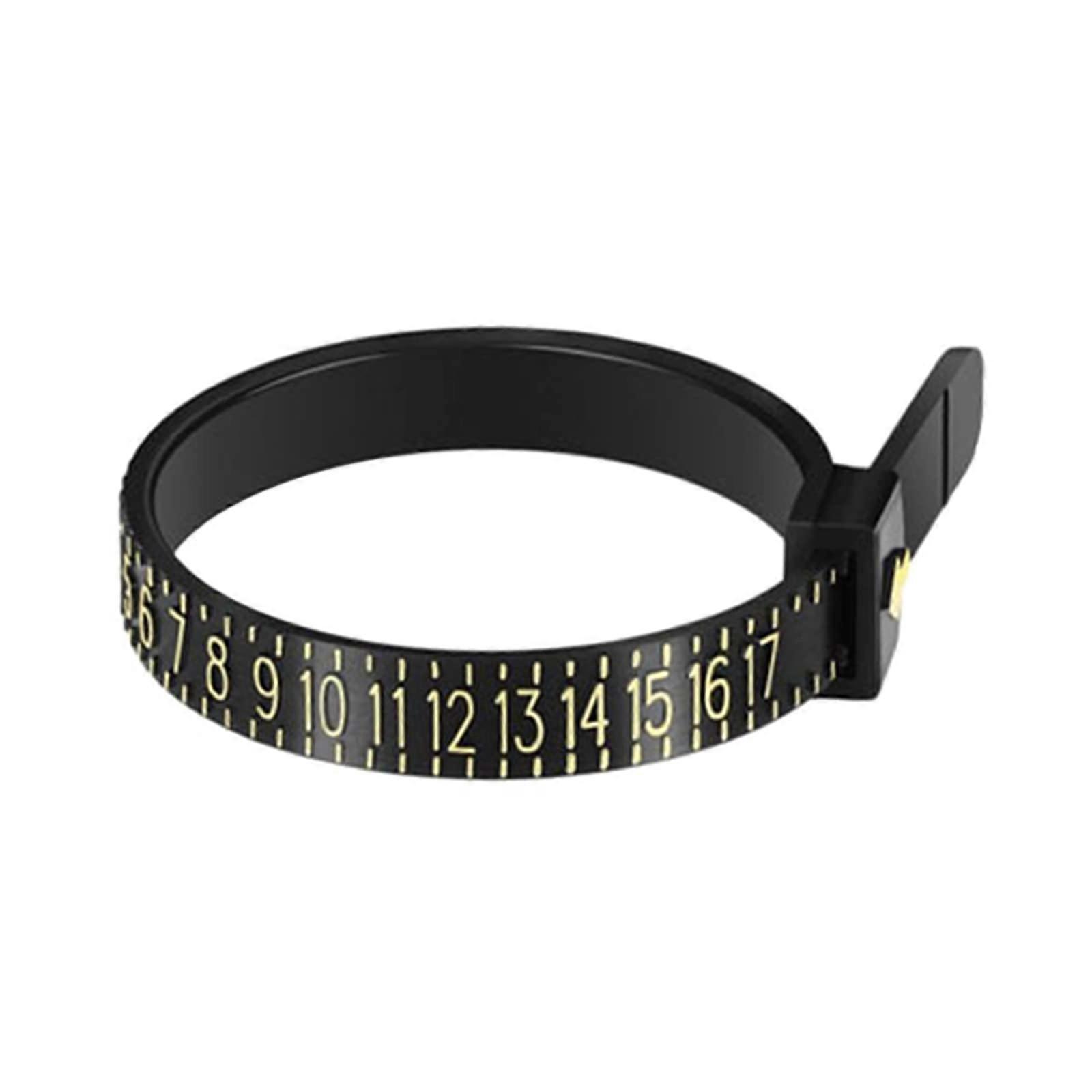 Ring Sizer Tool Plastic Ring Size Gauge Set For Jewelry, Finger Ring Sizer, Black