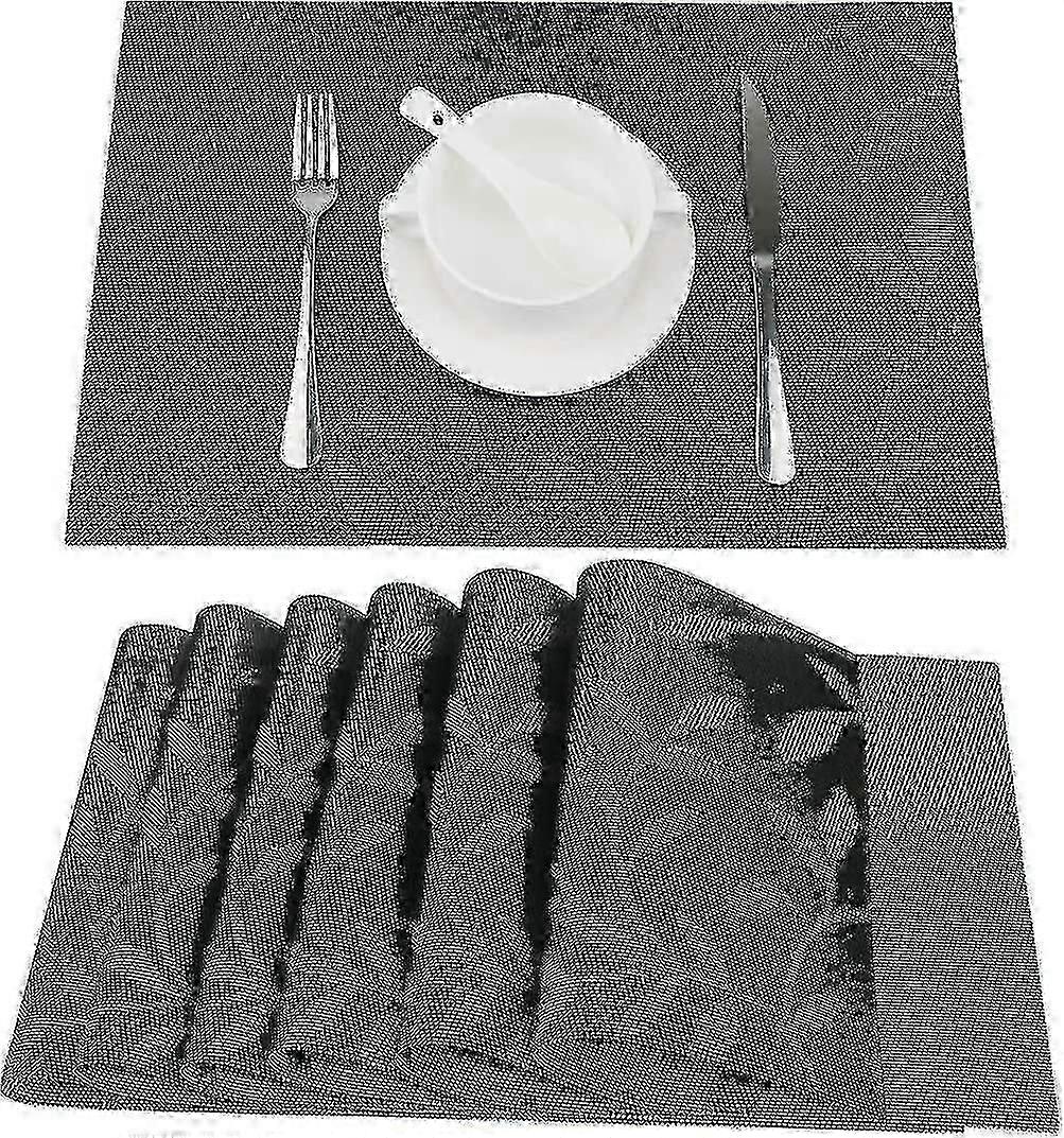 Placemats Set Of 6 Washable Heat Insulation Non-slip