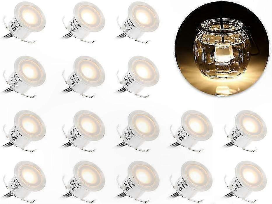Pack de 16 plafonniers encastrés à LED, downlights étanches IP67, spots super lumineux de 32 mm pour le bain et l’intérieur