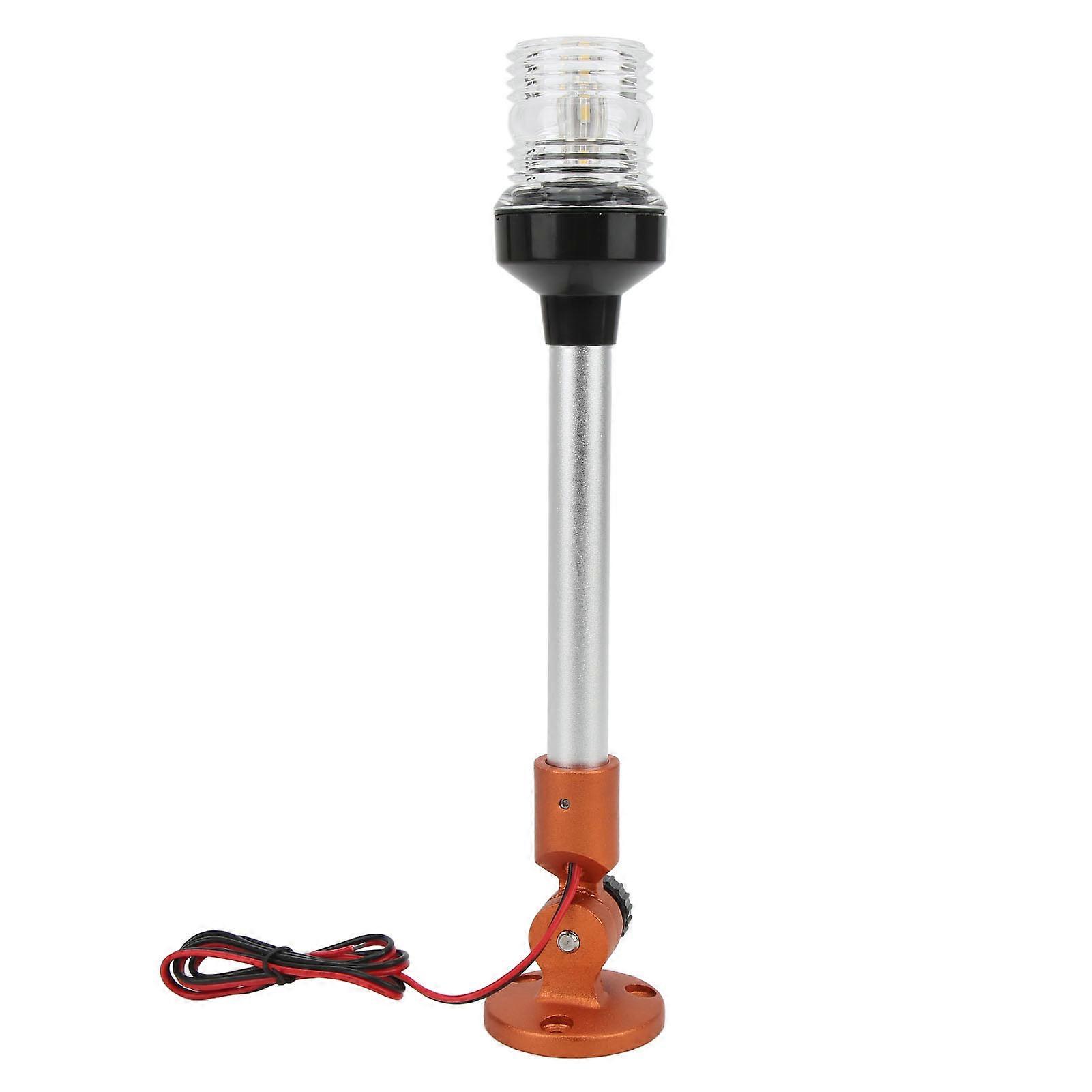 LED Navigation Anchor Light 2nm IP66 Waterproof Fold Down All Round 360° Boat Stern Lamp for Yachts MarinesOrange 