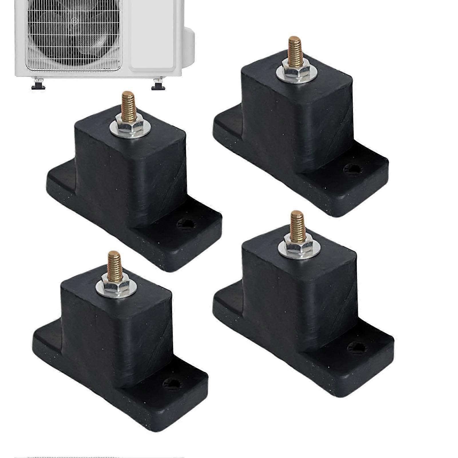 Air Conditioner Shock Absorber And Vibration Isolator, 4-Piece Rubber Mounting Brackets, Anti-Vibration Pads