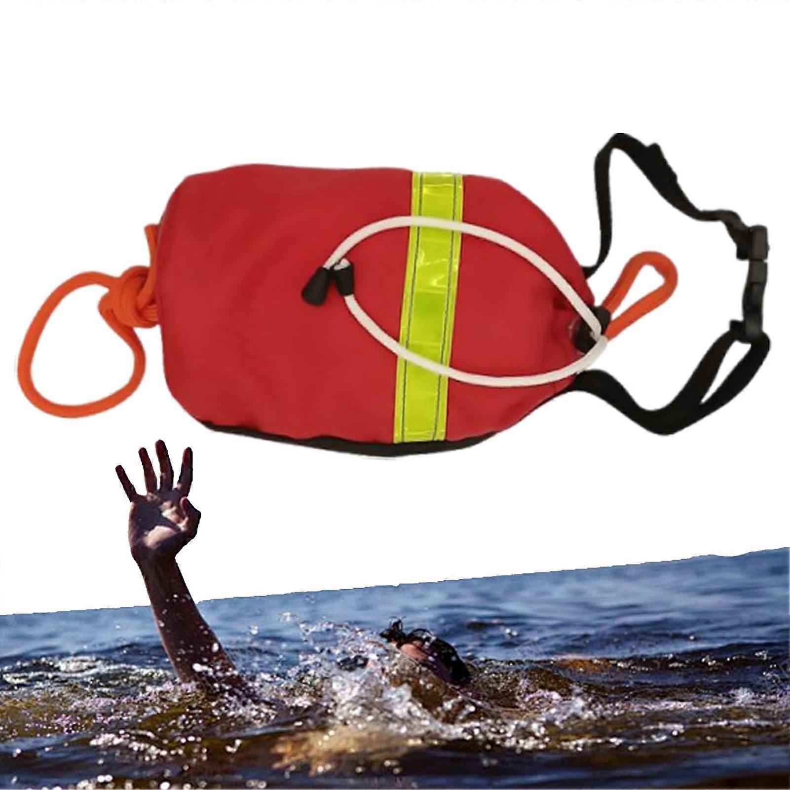 Life Saving Throw Rope with Rescue Throw Bag, High-Visibility Floating Aid for Sailing, Ice Fishing, and Boating Activities