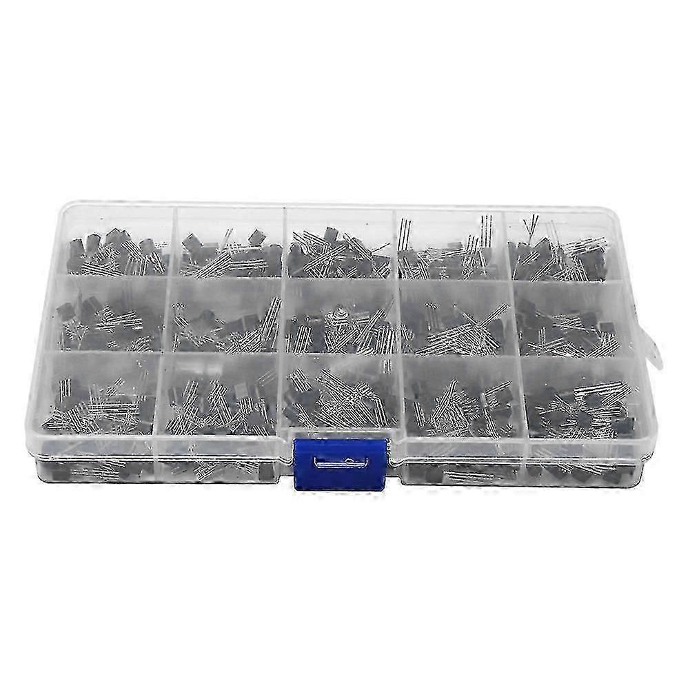 600 Pcs Straight Insert NPN TO-92 PNP 2N2222-S9018 General Purpose Transistor Kit
