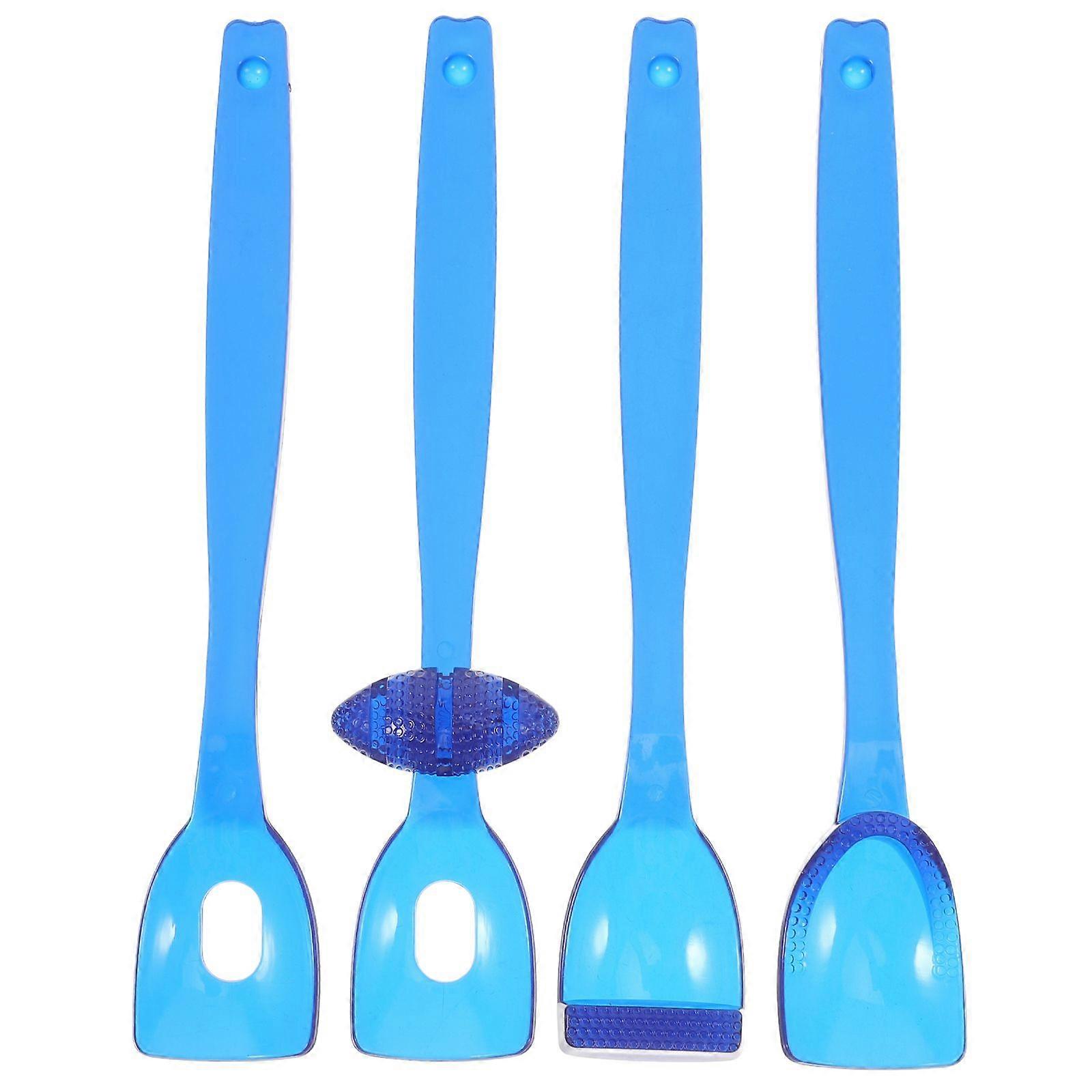 4pcs Children's Speech Therapy Tools Tongue Spoon Set Tongue Agility Trainer Speech Development Aid for Oral Motor Exercise
