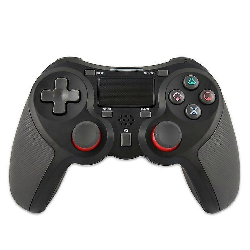 Rubberized Wireless Game Controller Bluetooth Handle for PS4 Host(White )