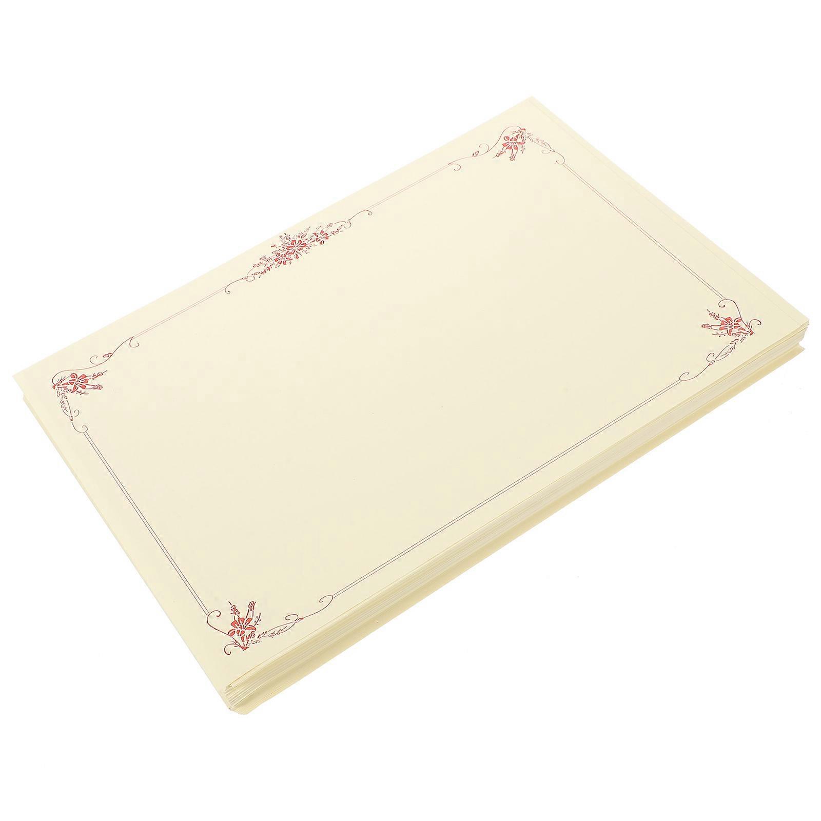 Academic Certificate Paper Blank Diploma Papers for School Office Writable Certificate Beige Paper 100Set