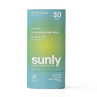 Attitude Sunly - Sunscreen Stick - Unscented - 30 SPF - 60 g - 4 Pack