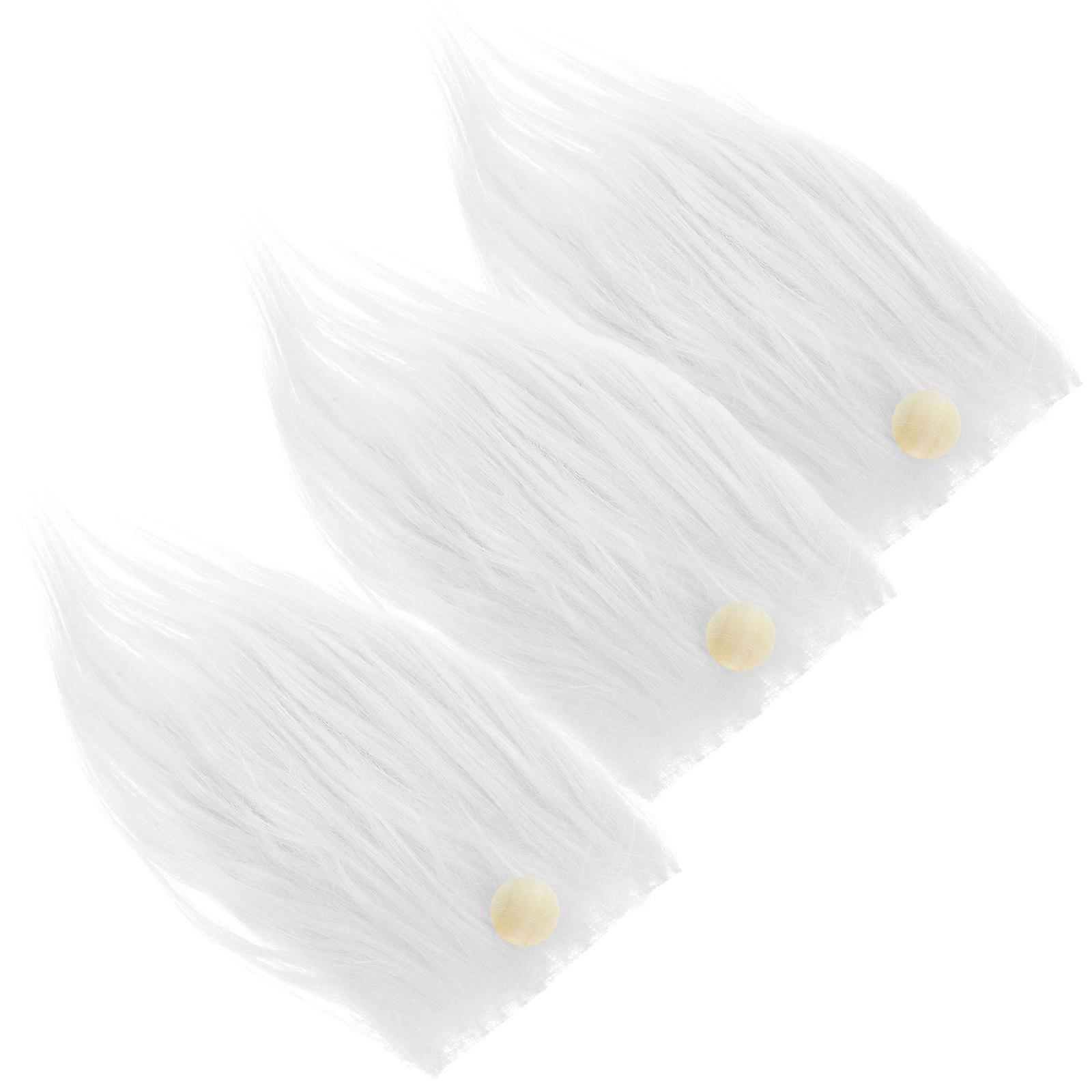 Beard Decorations Gnome Making Beard for Diy Crafts Artificial Wood Material Suitable for Christmas Ornament 3sets