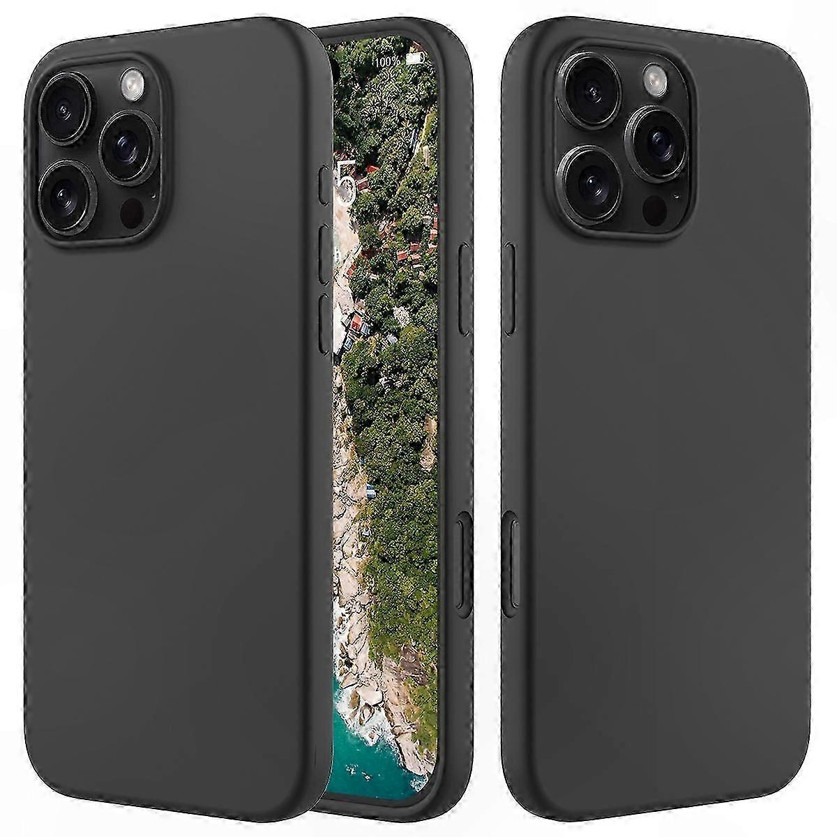 Soft Silicone Phone Case for 16 Pro - Shockproof Protection with Liquid Coating Interior