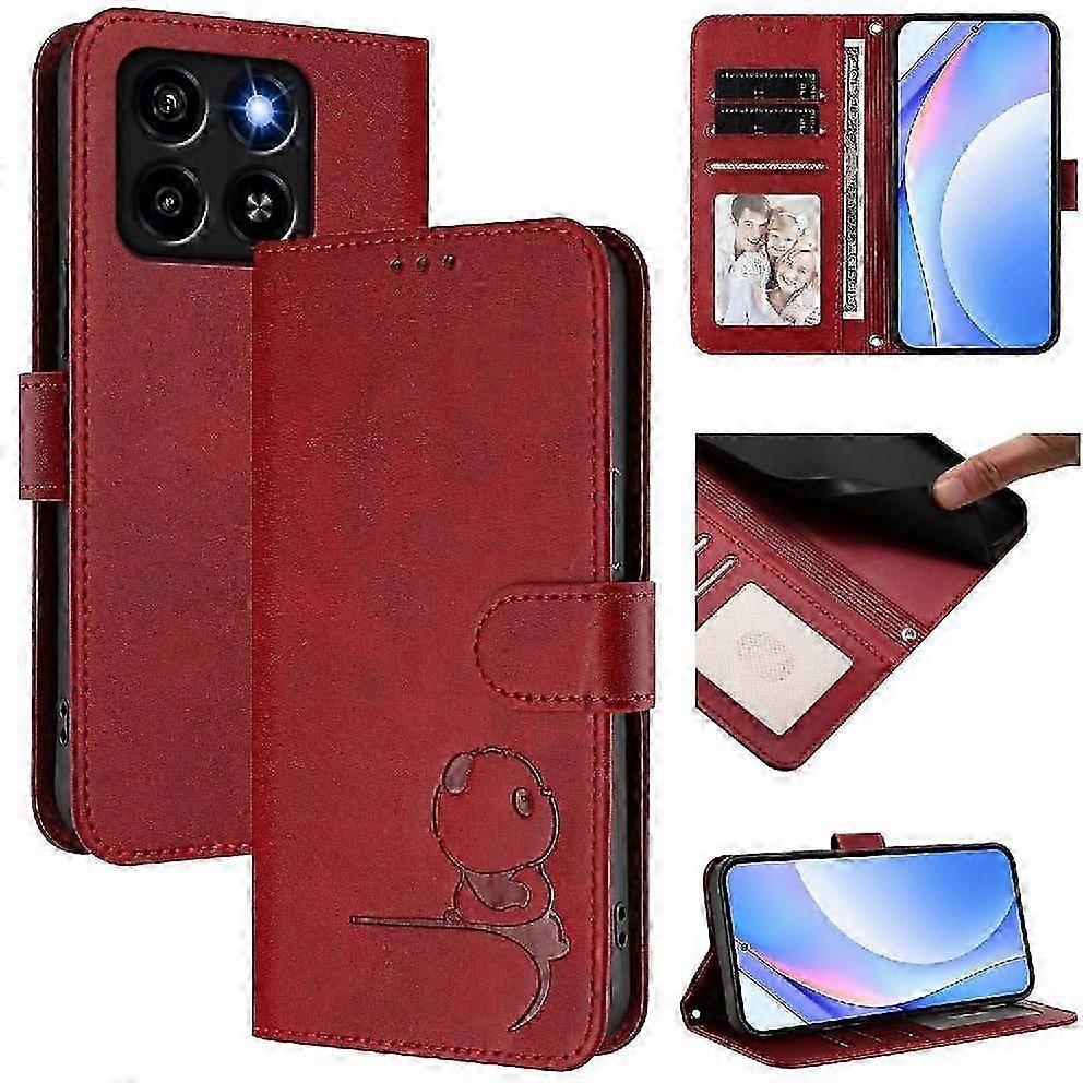 RFID Blocking PU Leather Flip Case with Card Slots, Kickstand & Mag...