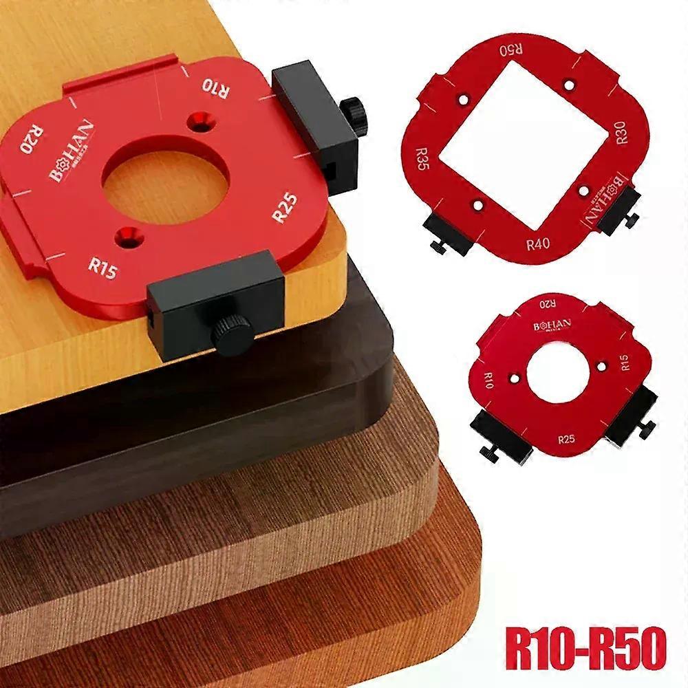4in1 Woodworking Router Arcs Angle Positioning Template Corner Radius Routers R10-R50 Radius Jig Woodworking Positioning Tool