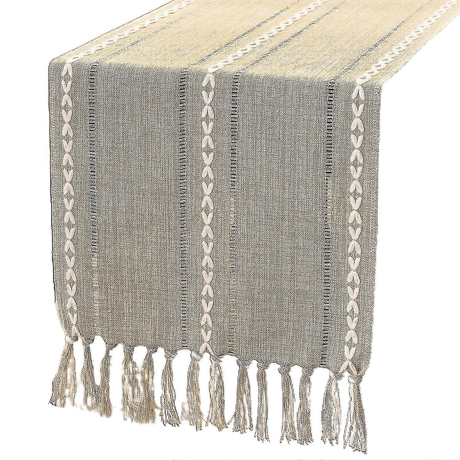 Chemin de table de fête en coton tissé facile à nettoyer pour les rassemblements