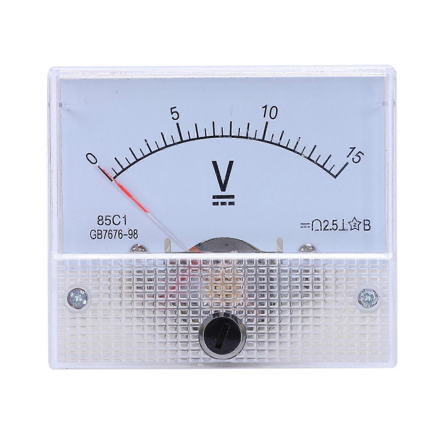 85C1 Fine Tuning Dial Analog Volt Panel Meter Gauge DC 0-15V