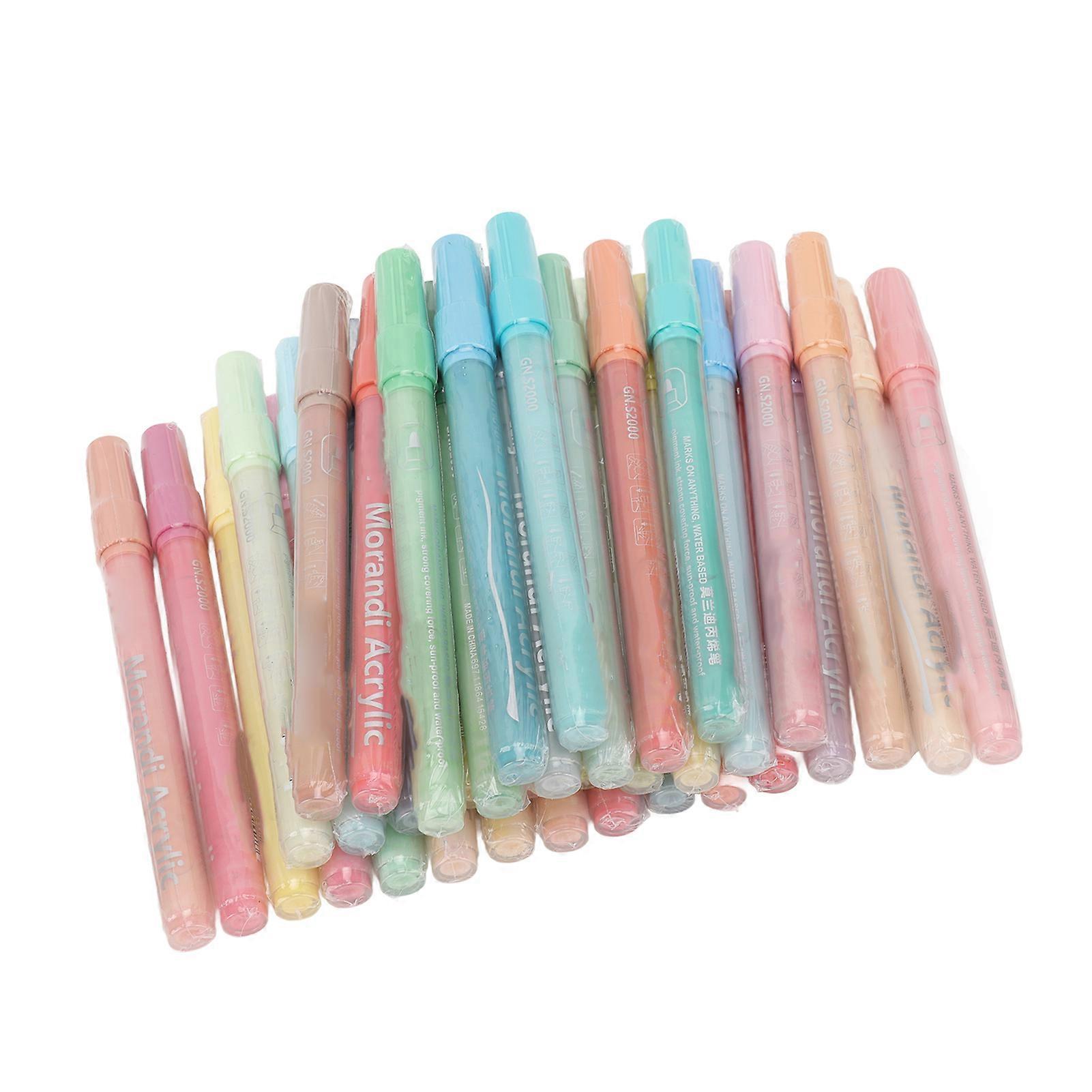 36 Colors Acrylic Paint Markers Set, Safe & Eco-Friendly for Multi-Surface Use