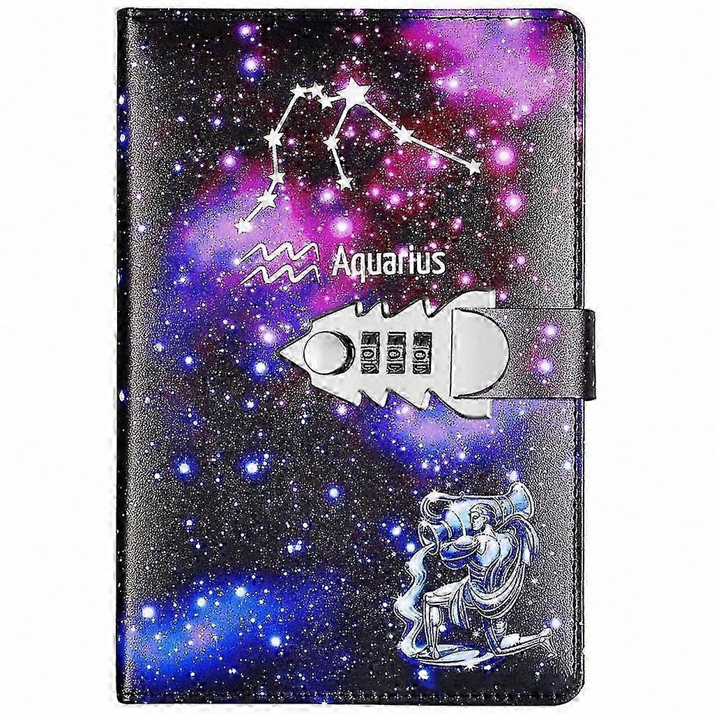A5 Constellation Notebook with Combination Lock for Secure Journaling and Writing