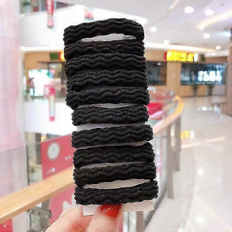 10 Pz Donne Ragazze Di Base Elastico Capelli Fascia Cravatte Scrunchie Coda di Cavallo Supporto Elastici Semplice Fascia Accessori Per Capelli Per Le Donne