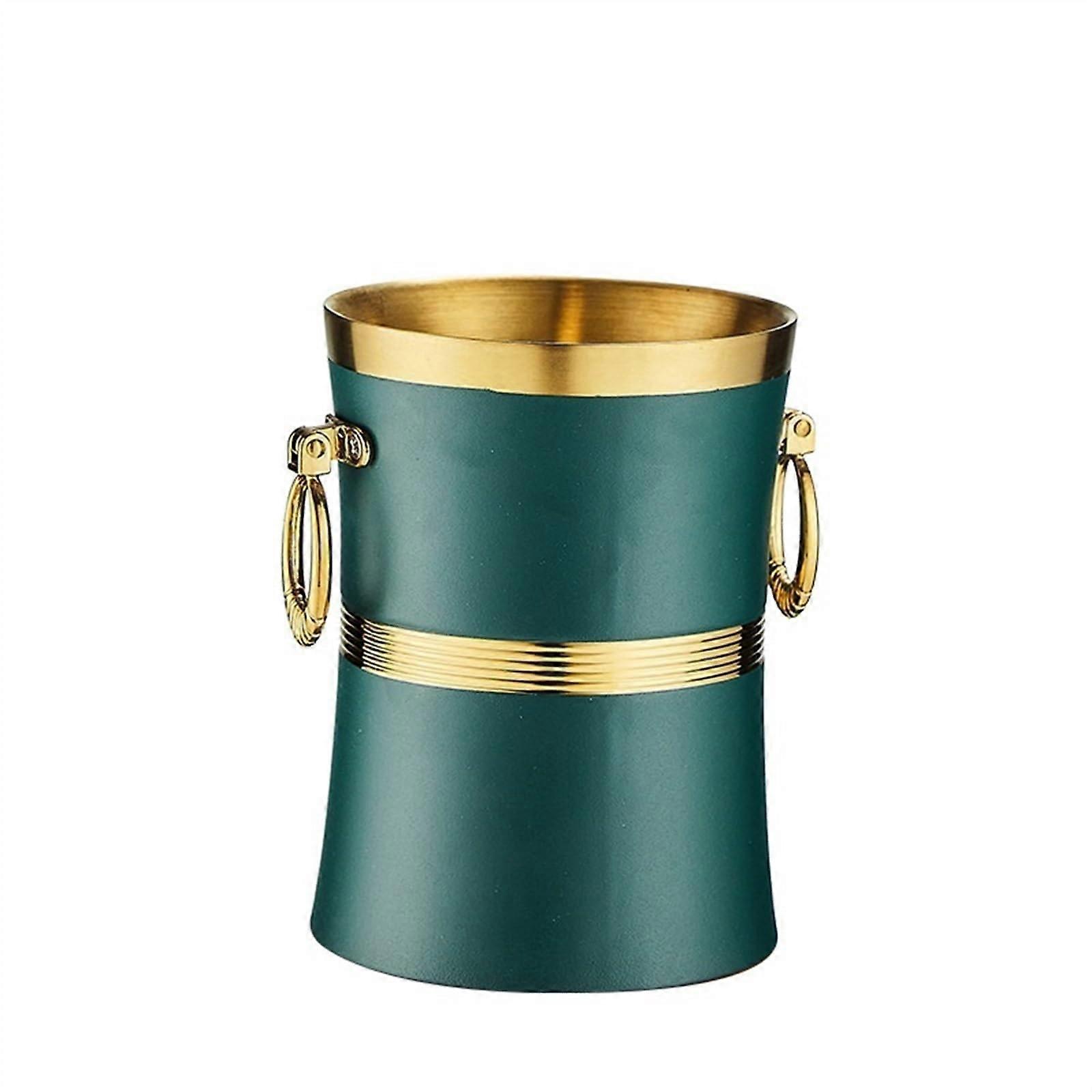 Stainless Steel Ice Bucket for Beer, Wine, and Champagne - Colorful KTV Bar Ice Bucket with Creative Design and Kit (F)