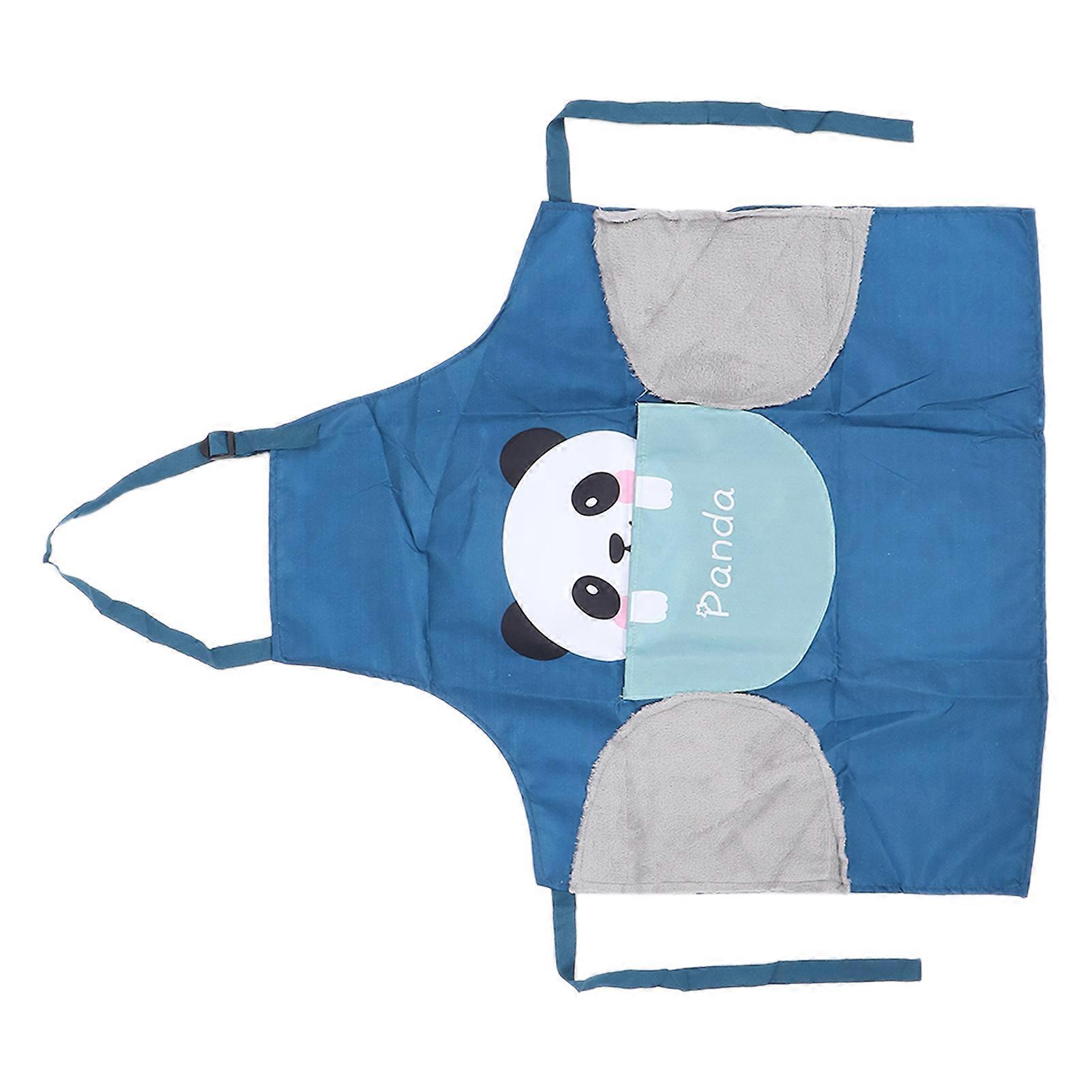 Adjustable Neck Nail Polish Apron 71.5x65cm Blue for Salon