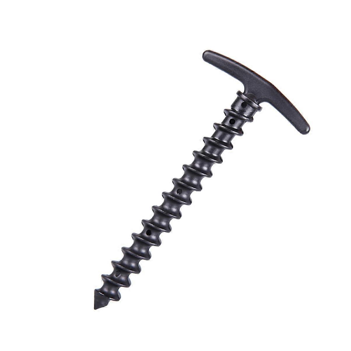 Nylon Camping Tent Stakes Heavy Duty Ground Pegs With Anchors 4 Pack Black For Secure Outdoor Use