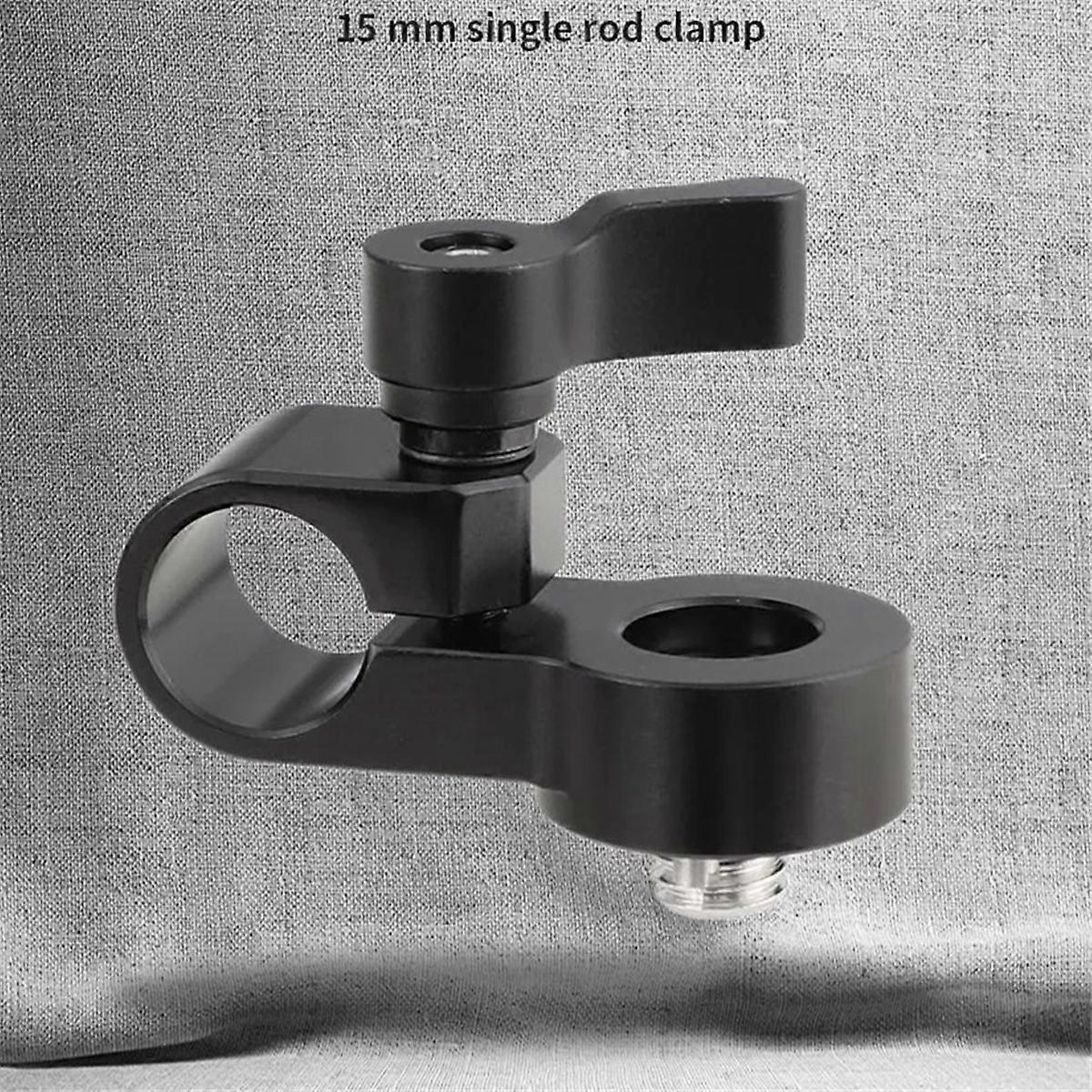 15mm Single Rod Clamp Adapter with 3/8inch-16 Mounting Screw for DSLR Camera Cage Rig 15mm Rod Rail