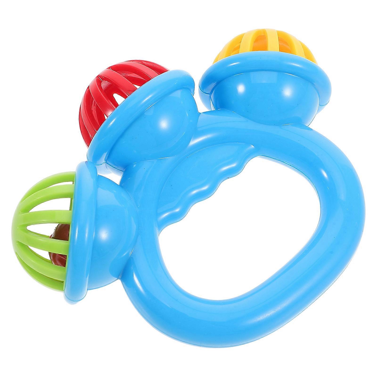 Wrist Rattles Bell Toy Infant Gym Rattles Set For Playtime Car Seat Usage Sky-Blue 10.00X8.50X3.00CM Soothe 1Set