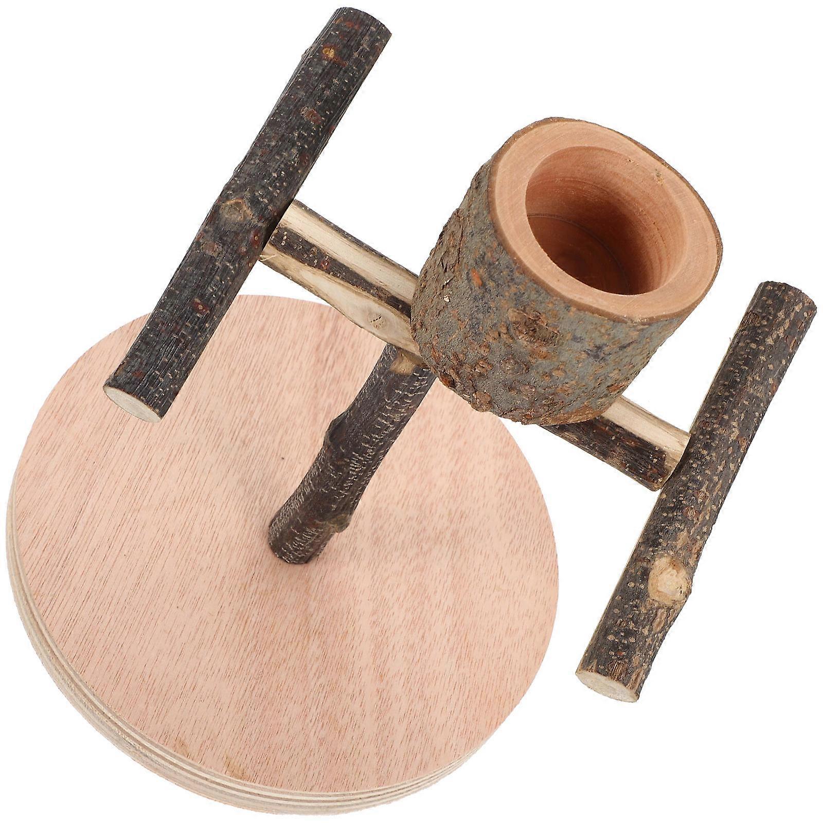 Bird Training Stand Wooden Parrot Training Stand for Cage Use 4Pcs