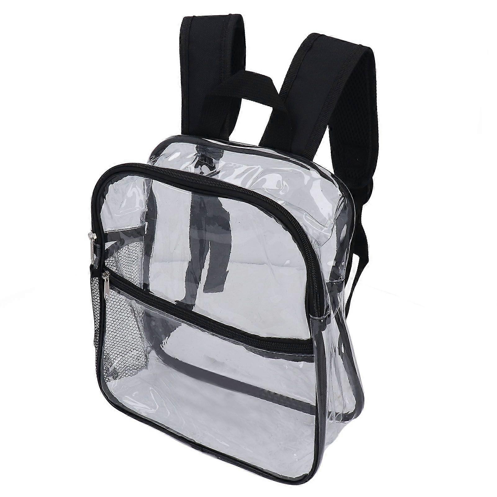 Transparent Backpack Large Capacity See Through Schoolbag Simple Style for Students Mountaineering