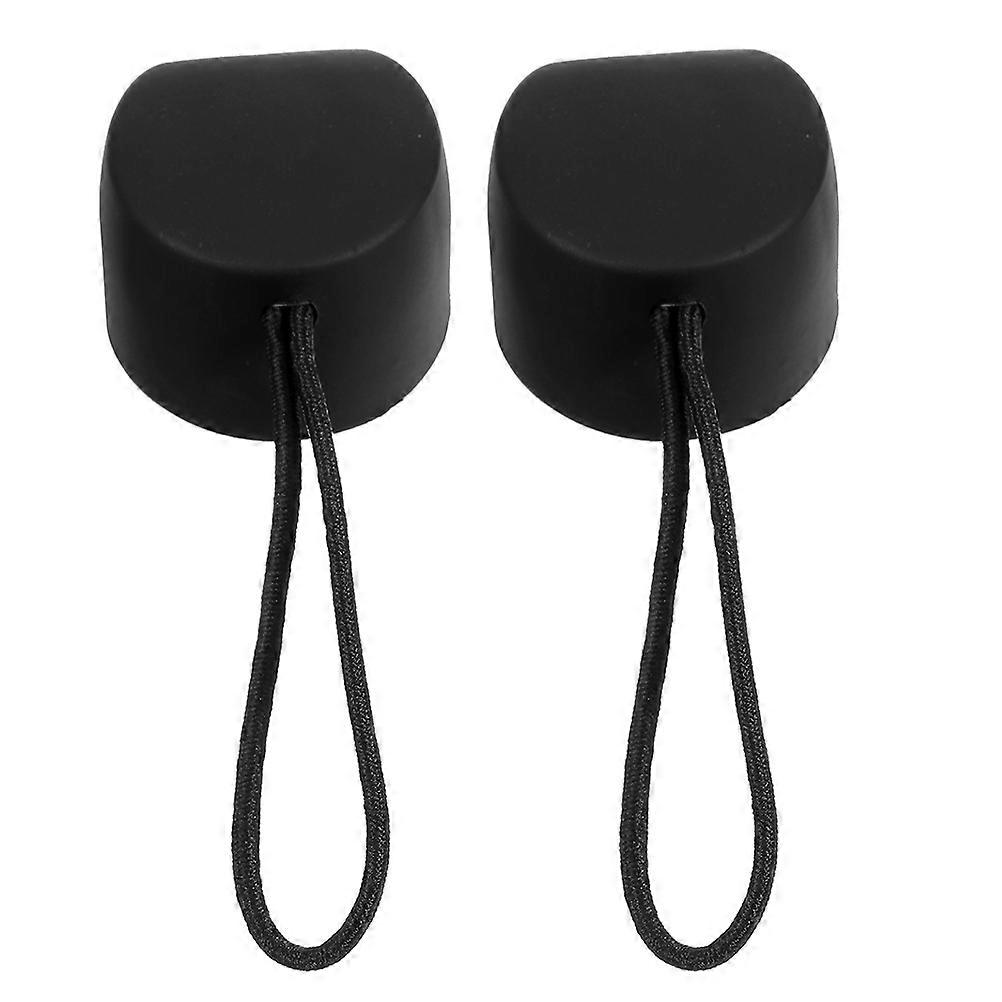 Umbrella Parts Replacement 2Pcs Easy Installation Antislip Design For Folding Umbrella Handle Sturdy Grip Daily Use Black Plastic
