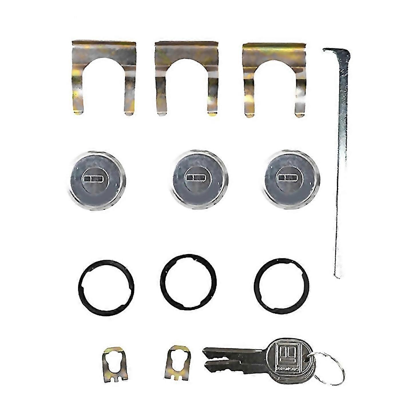 For Door Trunk Key Kit Door Lock Cylinder Set With Keys 654394765282 For Chevrolet Camaro Chevelle