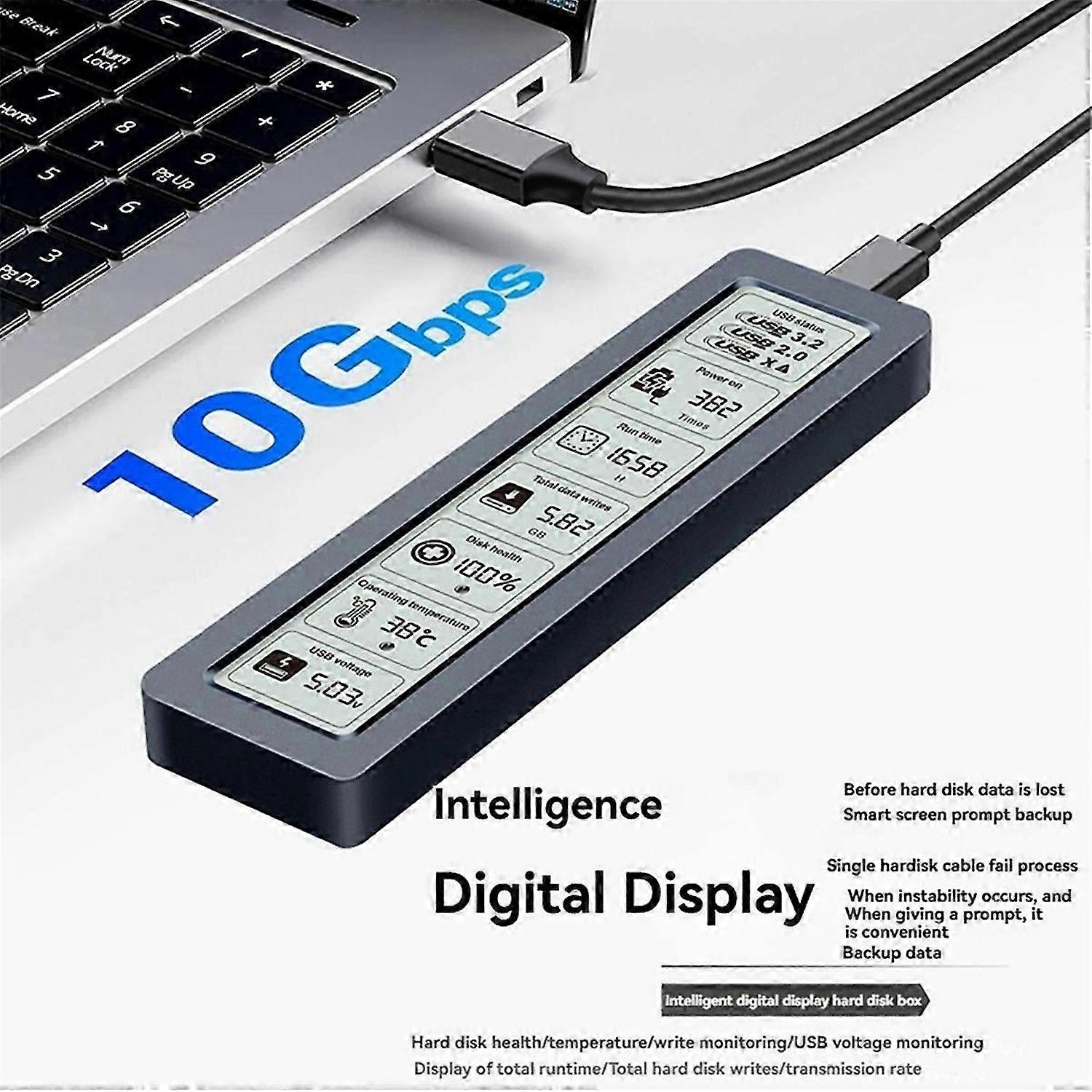 M.2 SSD NVMe Case USB3.2 Gen2 Type C 10Gbps PCIe SSD Case M.2 NVME Enclosure Disk Box Tool Free SSD