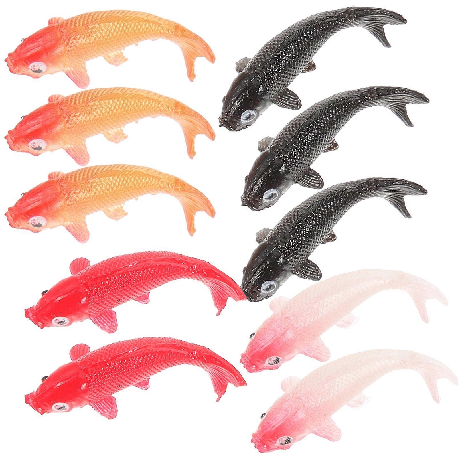 Decorative House Model Carp Figurines for Decoration 10Pcs