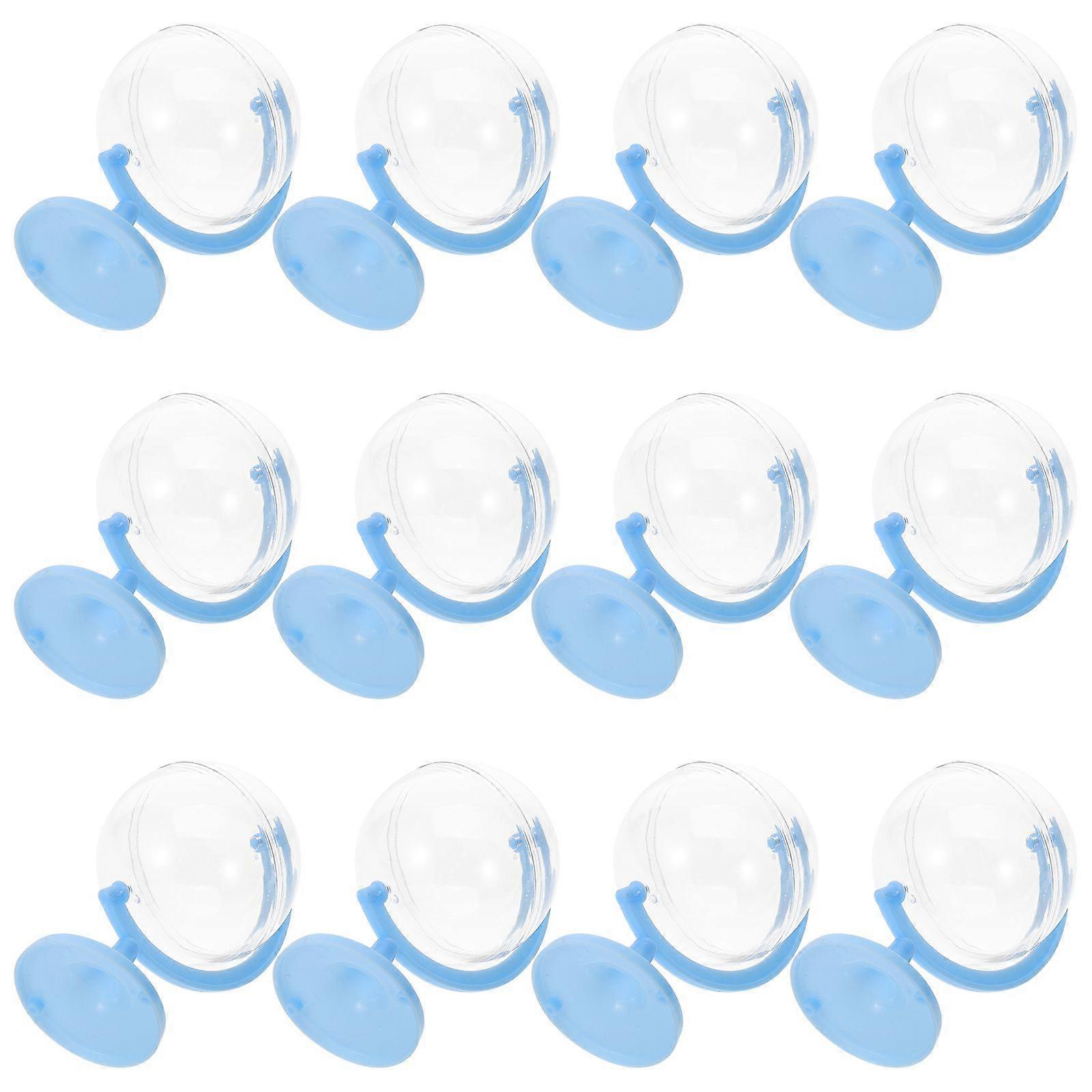 12pcs Plastic Tellurion Candy Boxes Creative Candy Gift Boxes for Wedding Christmas (Light Blue)