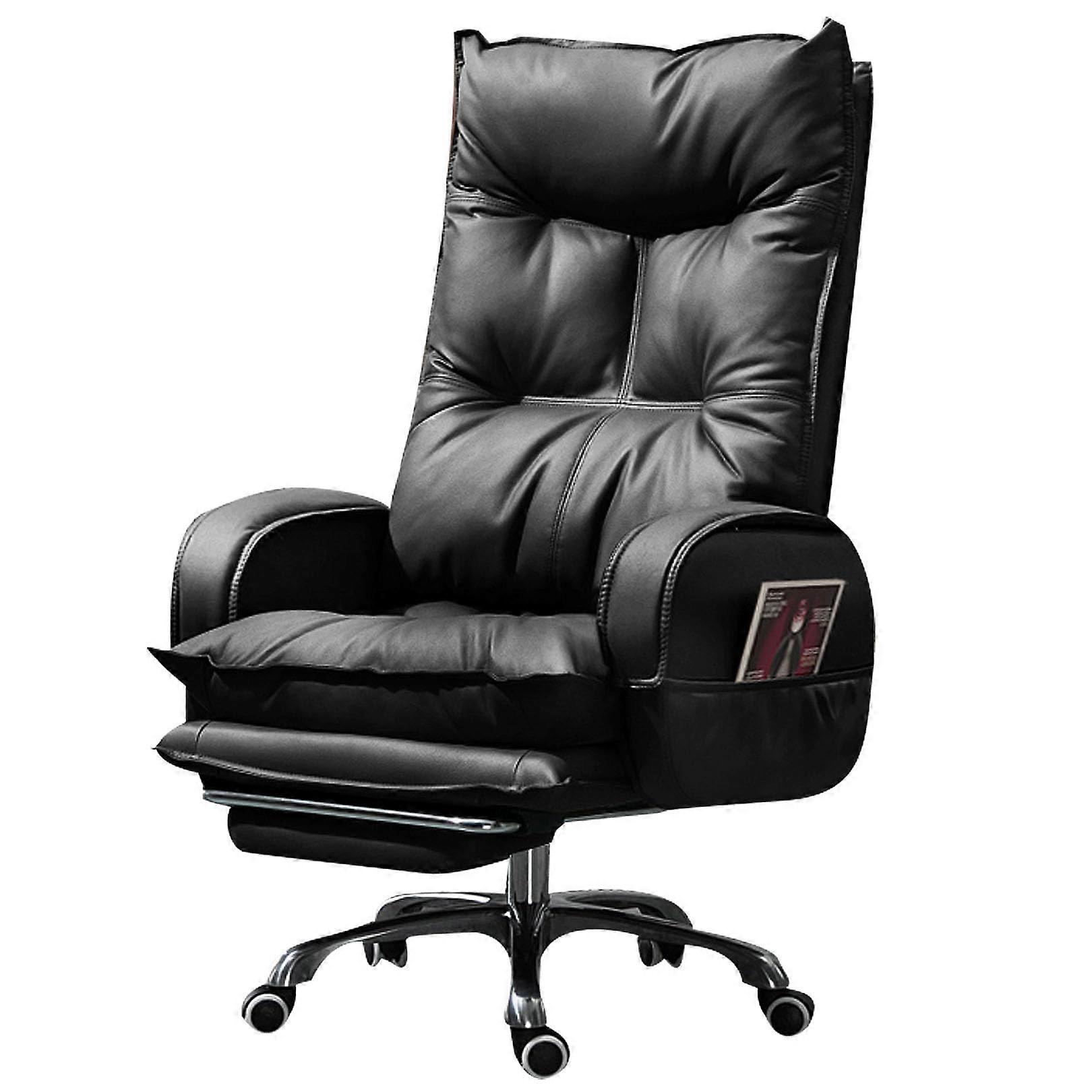 Ergonomic Office Chair with Lumbar Support, Tilt Function, Swivel Design, Durable Metal Frame, PU Leather Upholstery