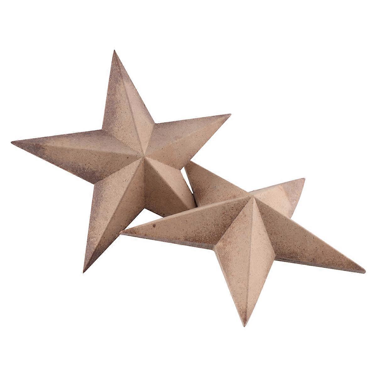 Pentagram Ornament DIY Drawing 2Pcs Unfinished Wood Desktop Decor