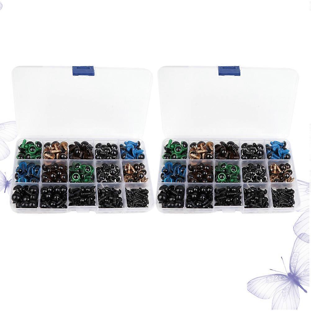 Sewing Animal Eye Button Kit for Decoration DIY Contains 528Pcs Assorted Color Items