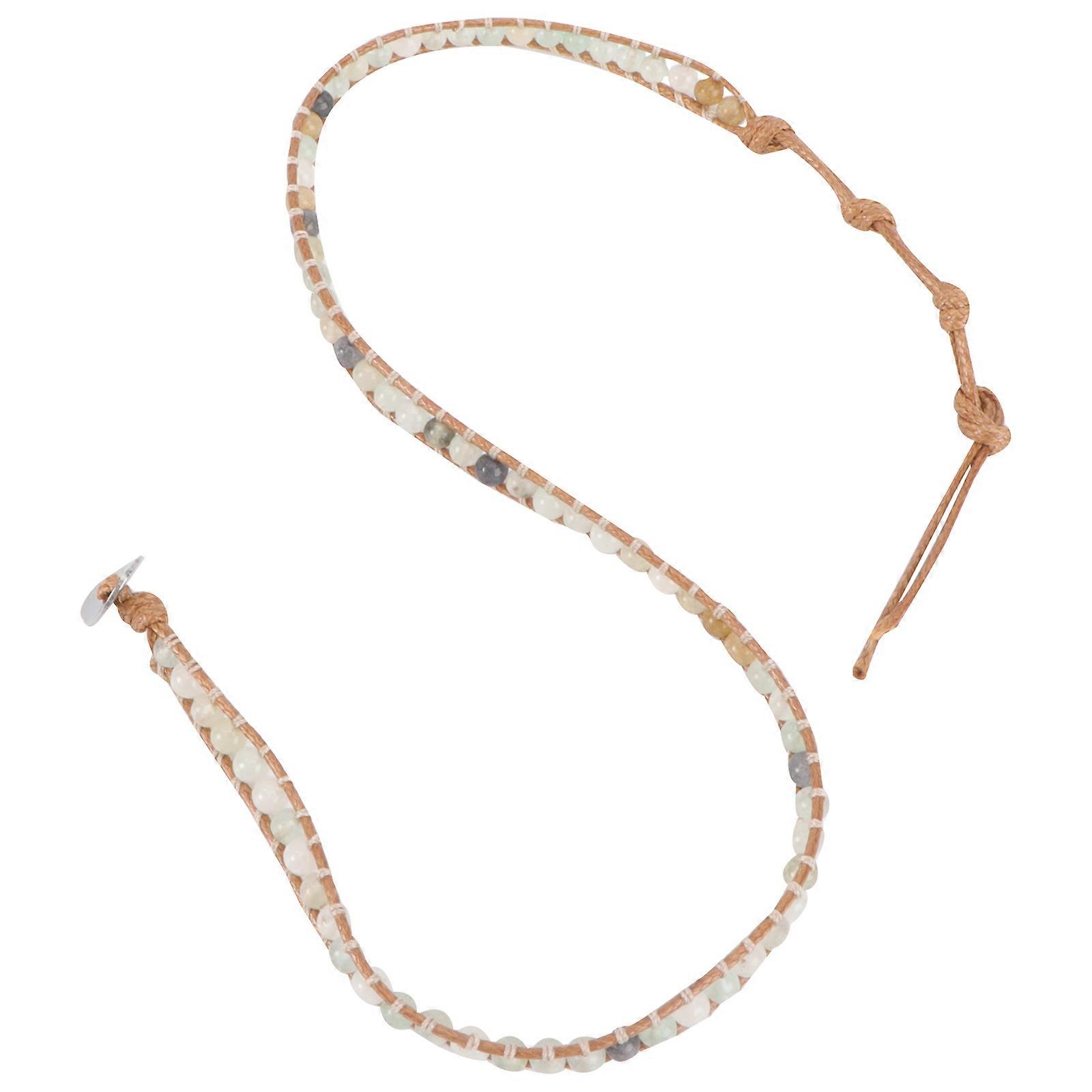 Wrist String for Decoration 2Pcs Bohemian Style Colorful Stackable Beads Bracelet