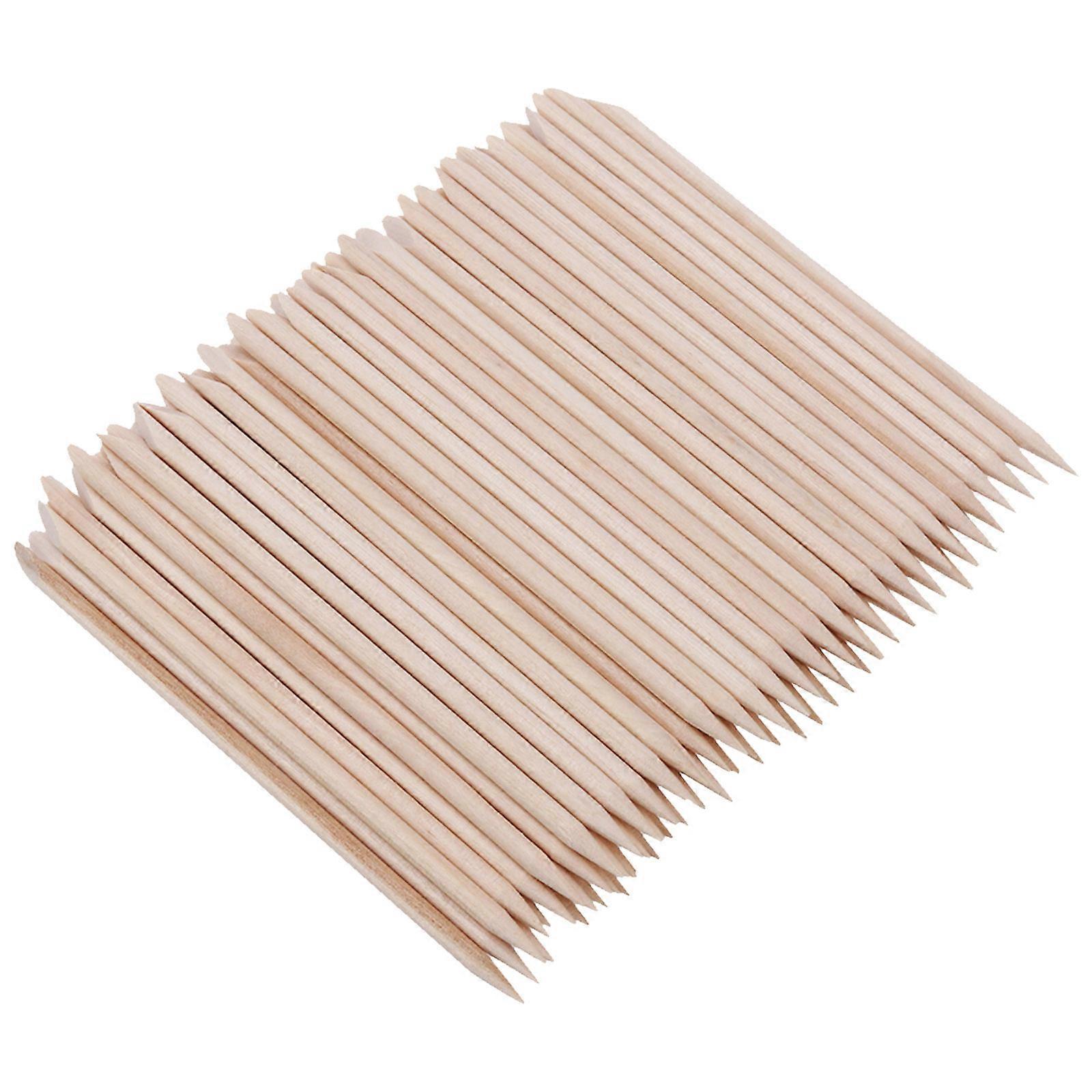 600Pcs Orange Wood Stick Nail Art Polish Multi-Functional Cuticle Pushers