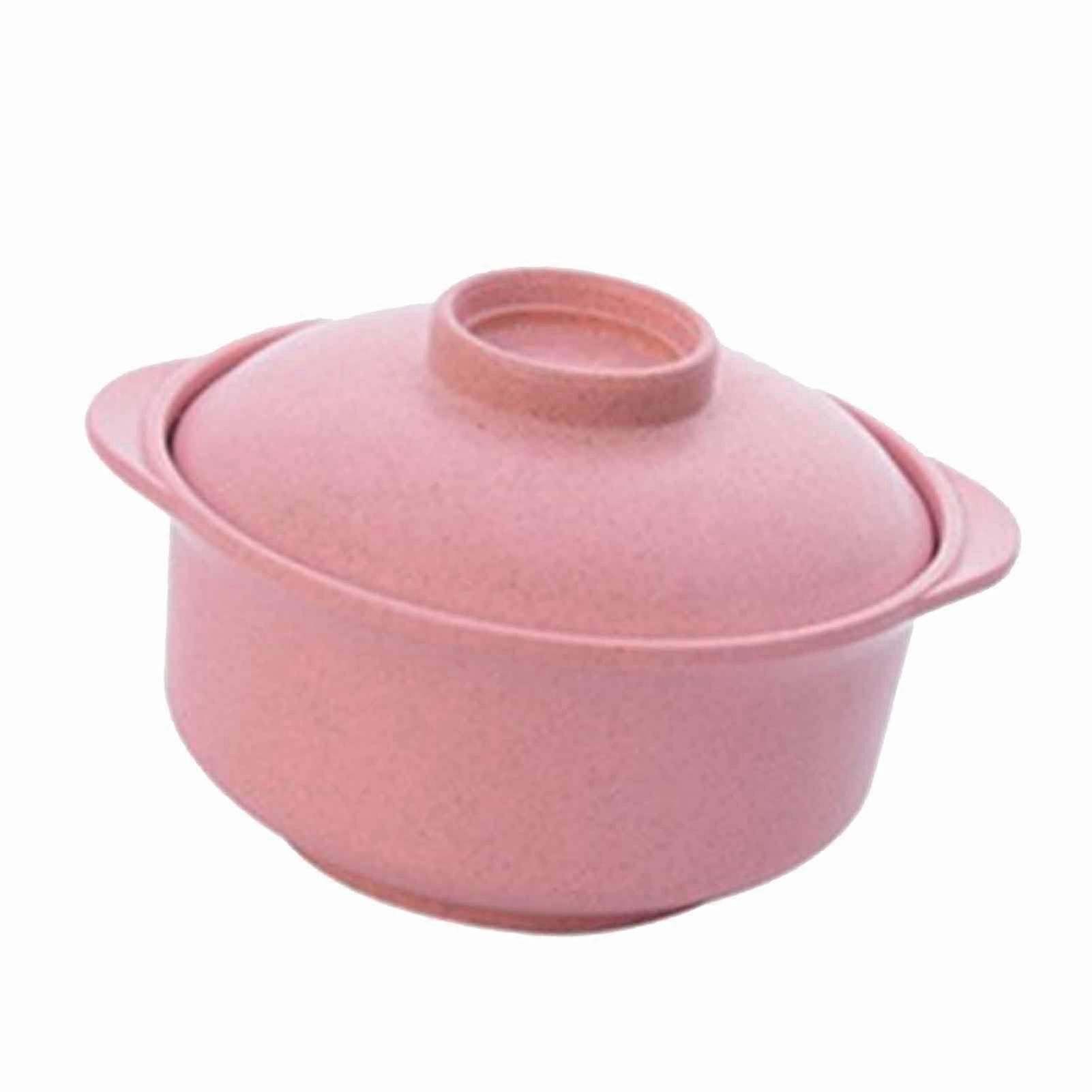 Noodles Bowl with Lid Nordic Style Multifunction Soup Cover Food Container For Students