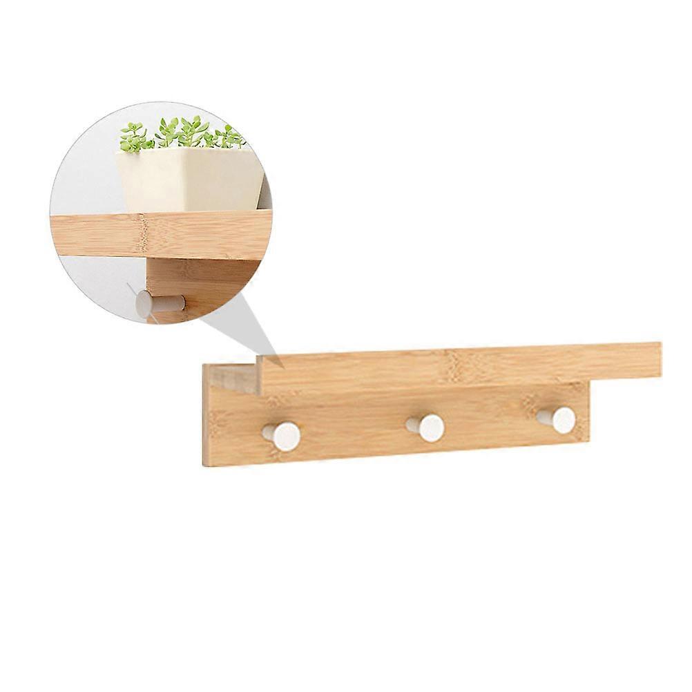 Creative Storage Rack for Storage 1Set Wall-Mounted Bamboo Floating Holder