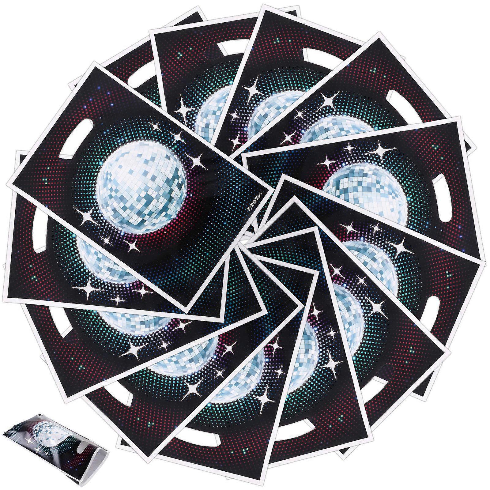100Pcs Retro Disco Handheld Present Pouches For Shopping Accessories Assorted Color Gift Packaging