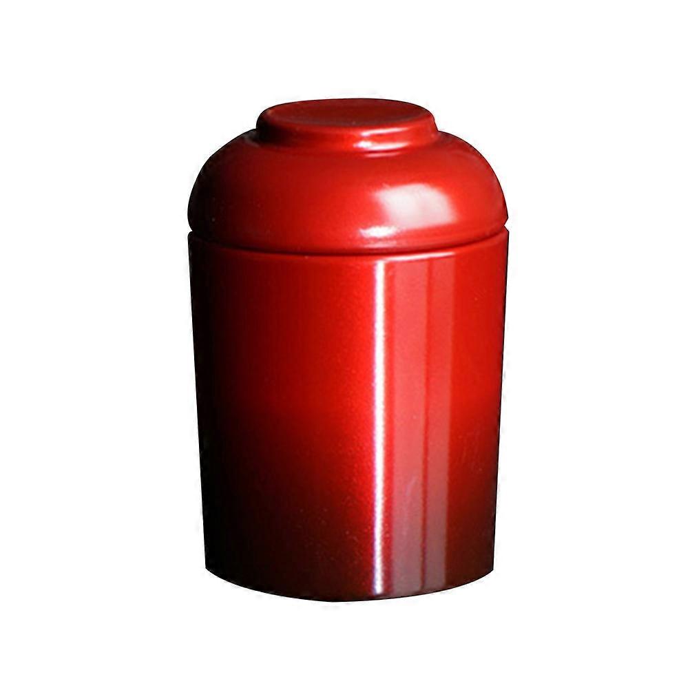 Tea Storage Jar Metal Can for Tea Storage 10Pcs Mini Portable Red