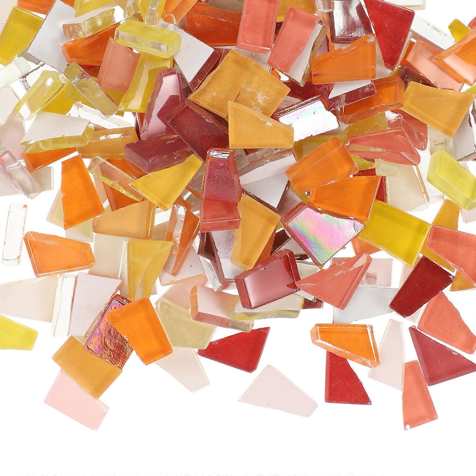 DIY Decoration Glass Mosaic Tiles 3Pcs 1 Bag Assorted Color Pieces