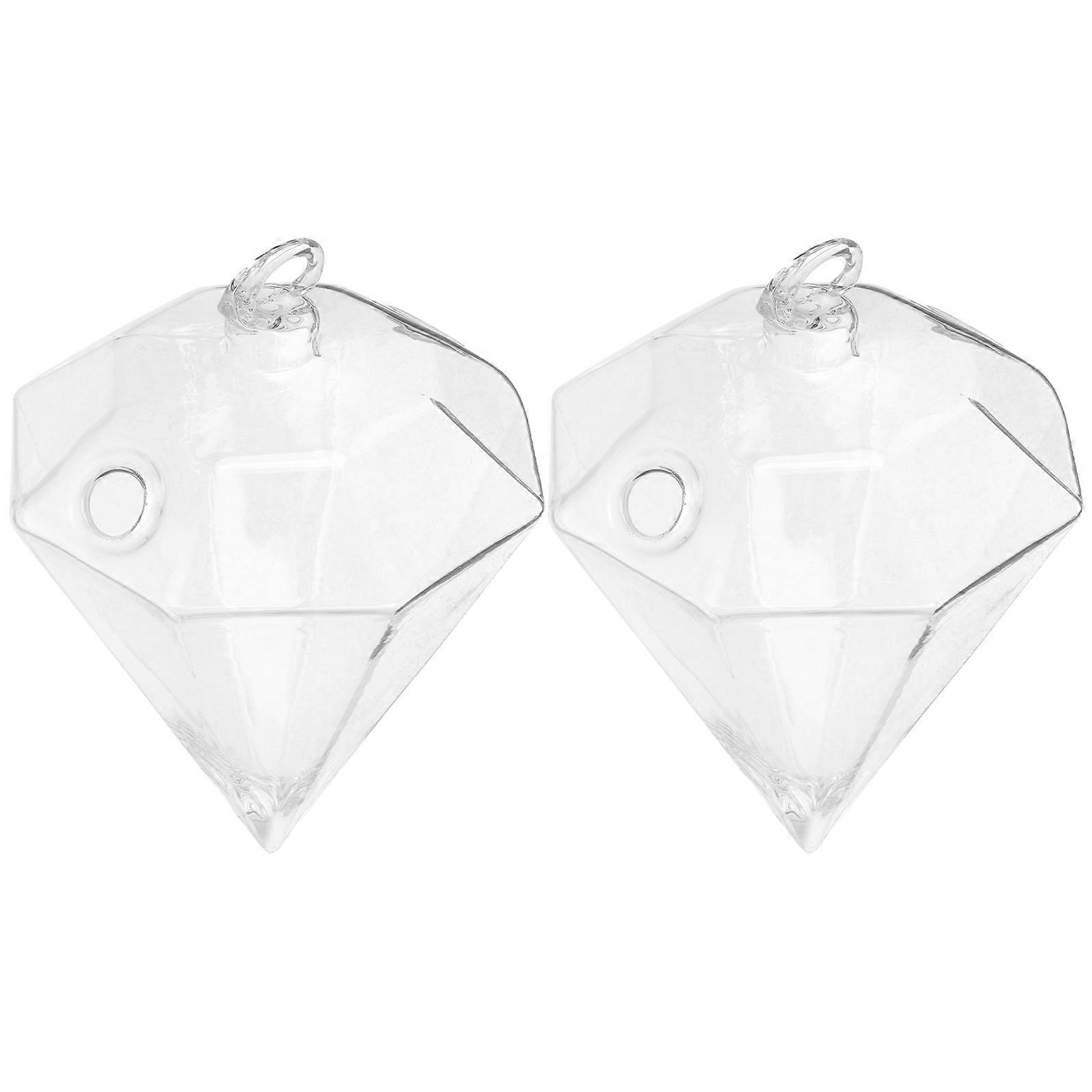 Transparent Hanging Glass Flowerpot Hydroponic Planter 4Pcs Set