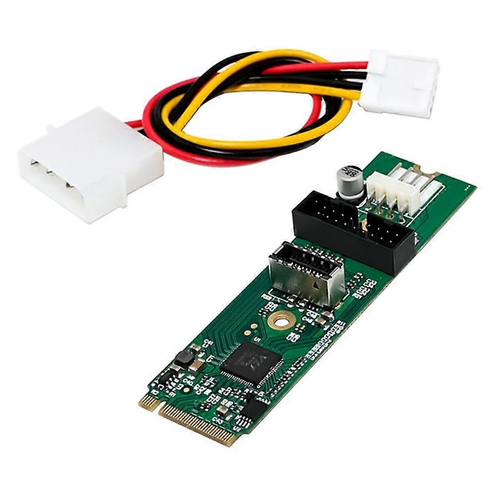 M.2 M to VL805 Type-E & 19Pin Front USB3.0 Port Expansion Card,for Printers, Scanners, Hubs, and Any Other USB Device